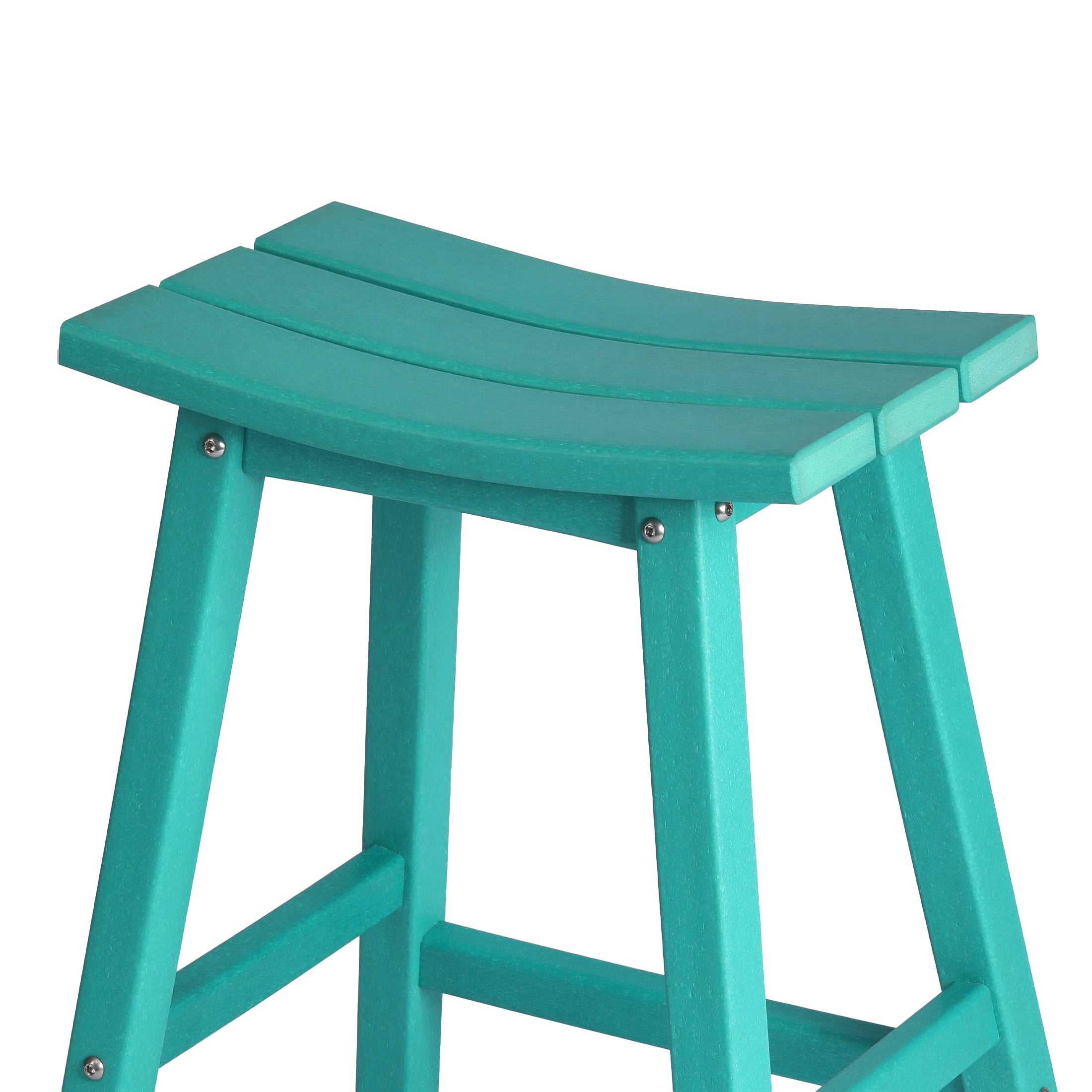 Paradise 24" HDPE Outdoor Patio Counter Height Bar Stools (Set of 2)