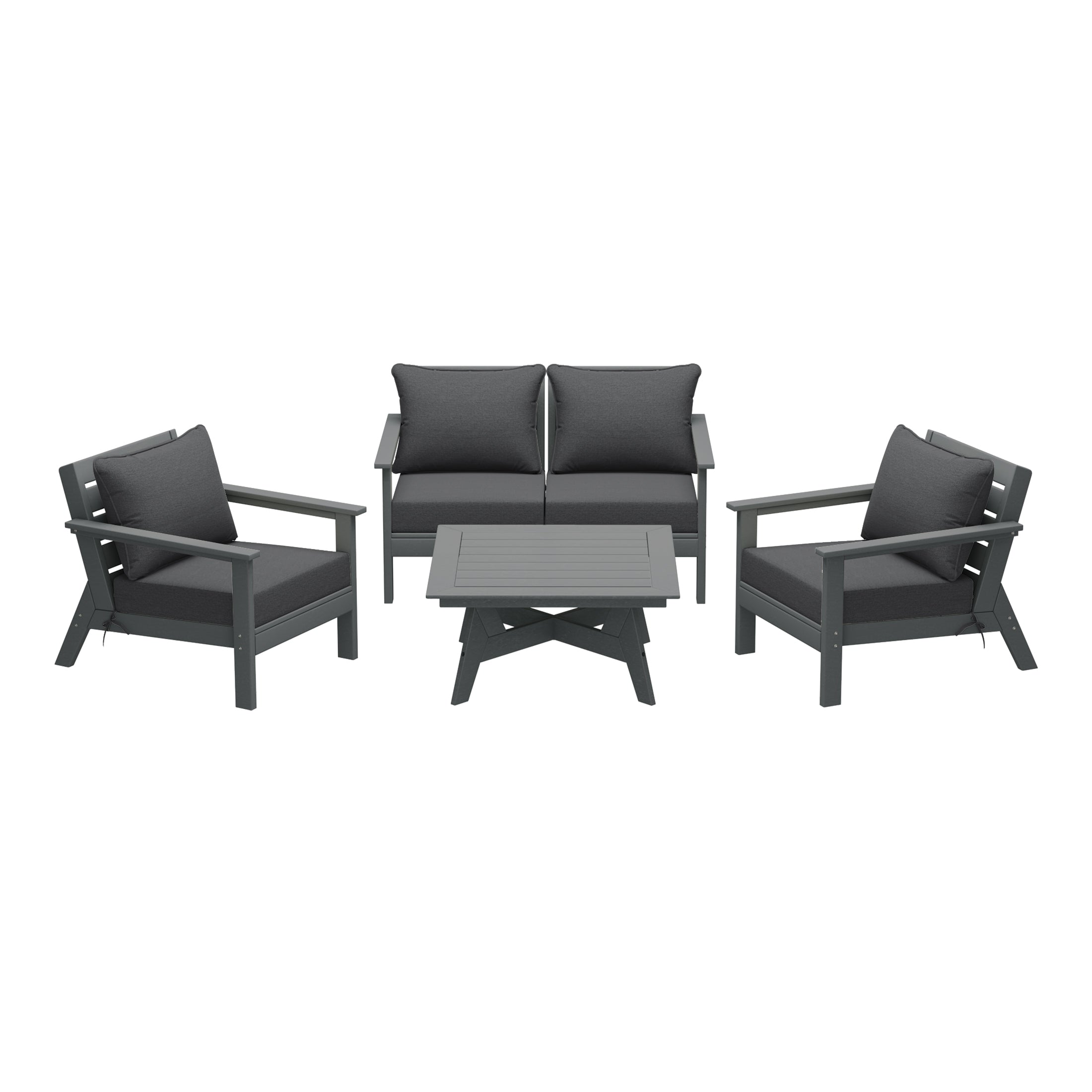 Portsmouth Outdoor 5-Piece Modular Sectional Patio Furniture Sofa Set