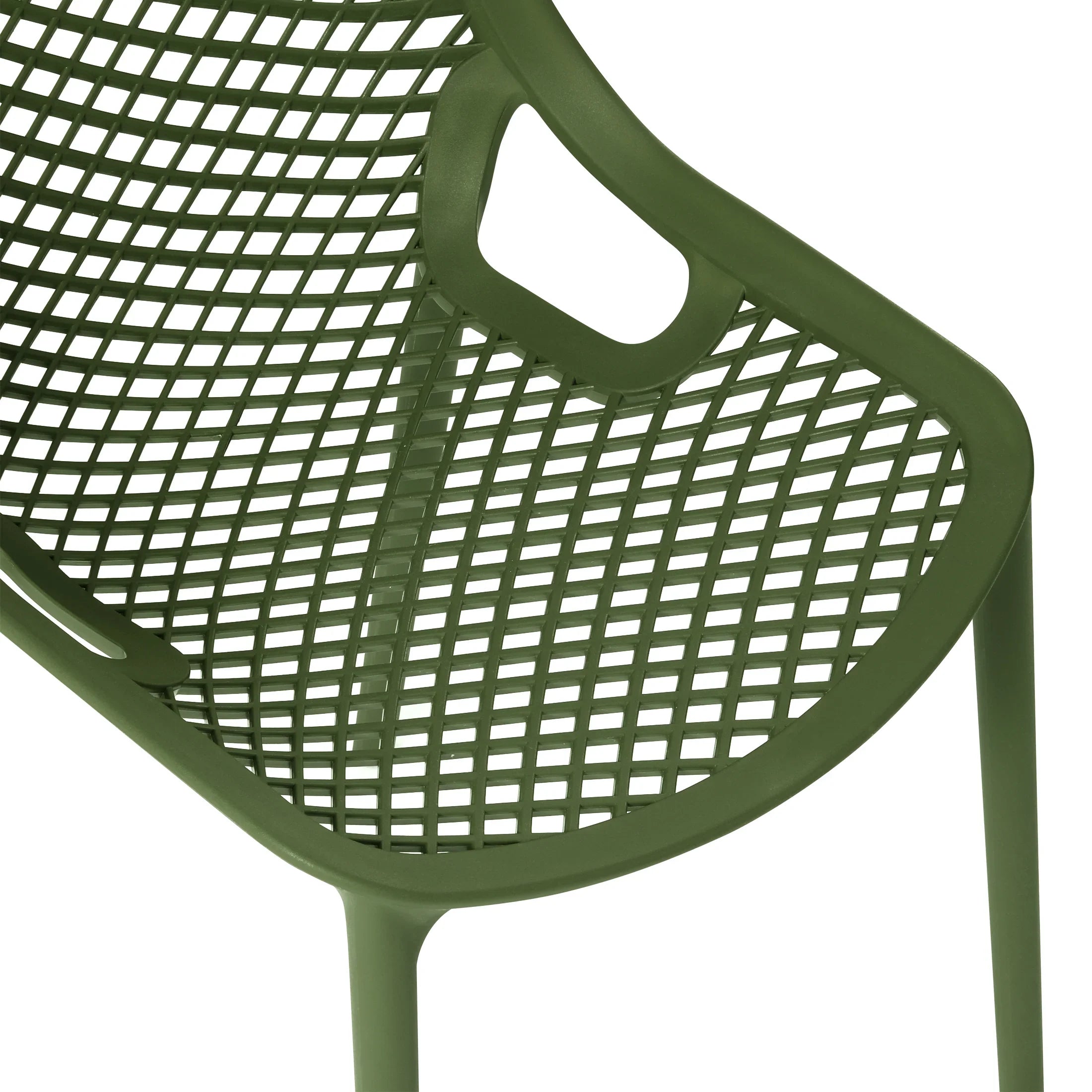 Sunshine Outdoor Stackable Modern Plastic Dining Chairs (Set of 2)