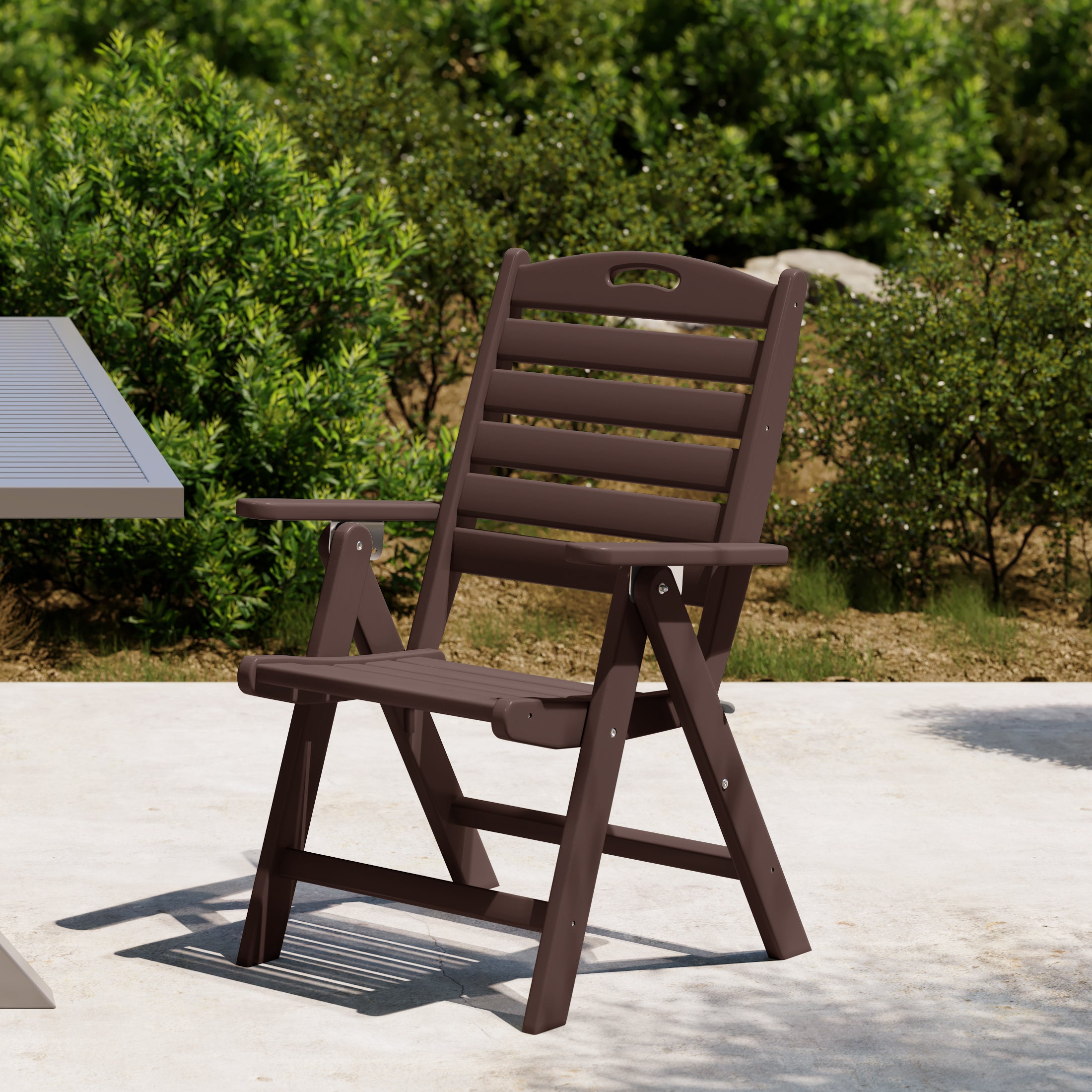 Paradise HDPE Adjustable Highback Folding Patio Dining Chair