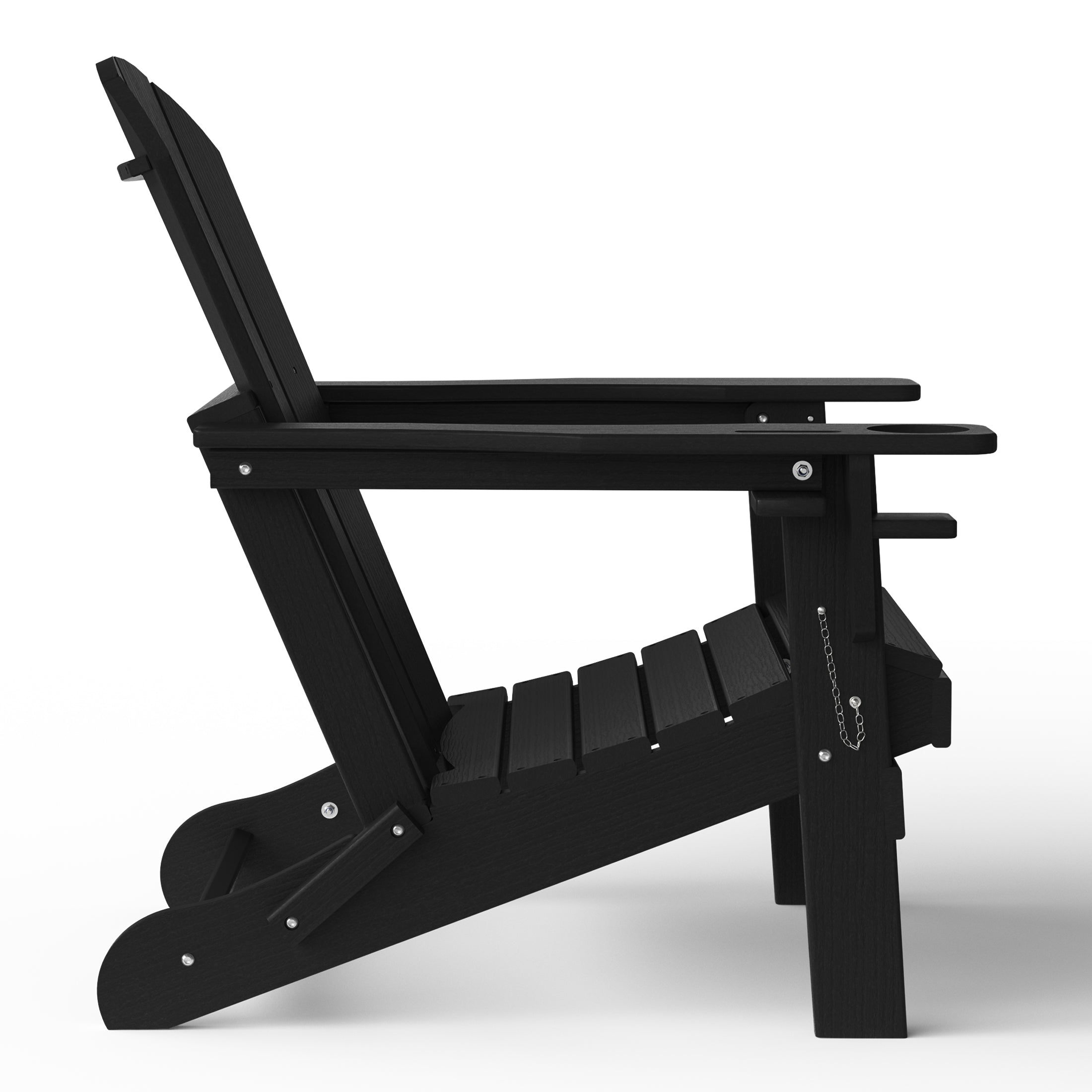 Rockport Outdoor Patio HDPE Resin Adirondack Chair With Cup Holder and Phone Holder