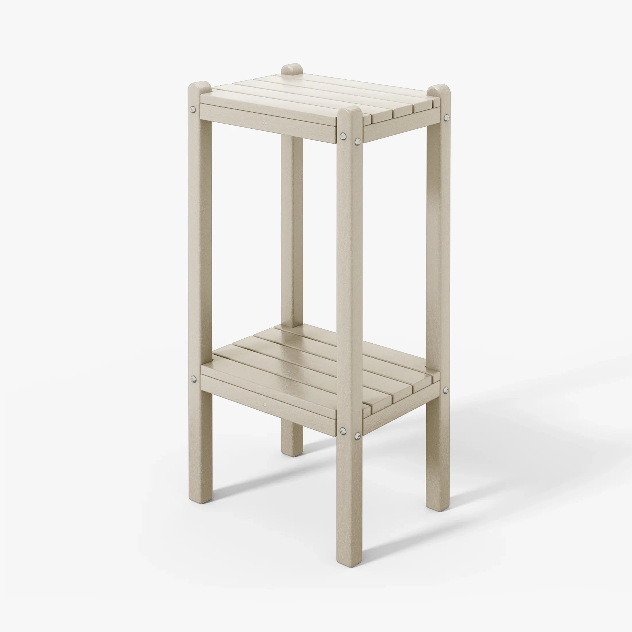 Paradise 36" Outdoor Adirondack HDPE 2-Tier Patio Side Table