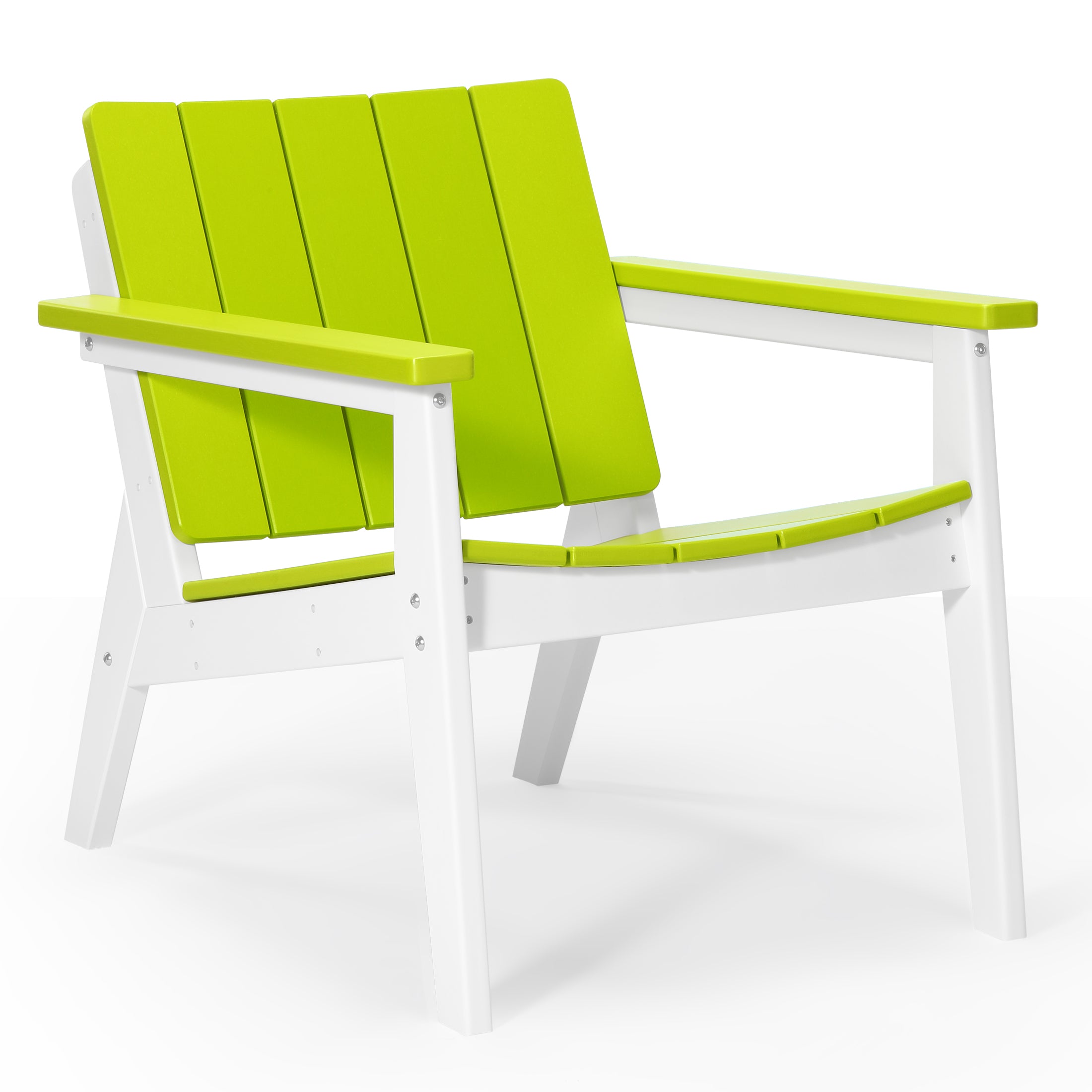 Seaside 3-Piece Outdoor HDPE Conversation Set with Deep Seating Chairs and Round Side Table