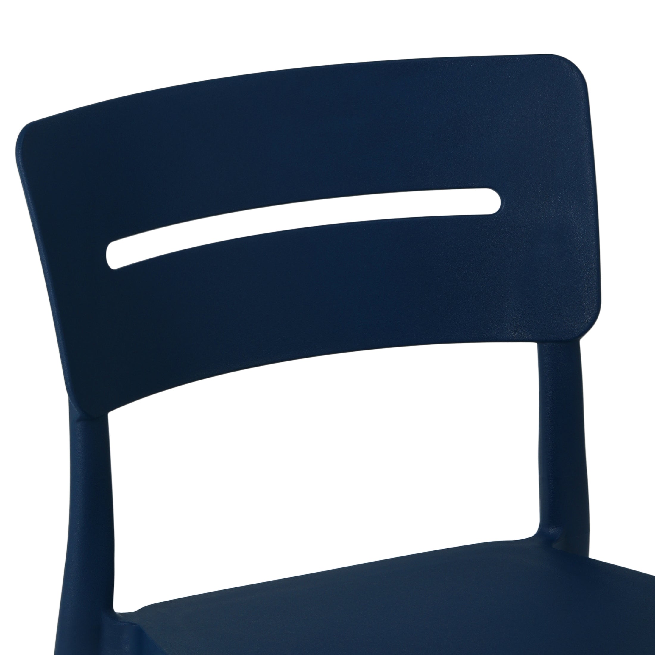 Sunshine Outdoor Modern Stackable Plastic Patio Dining Chairs (Set of 2)