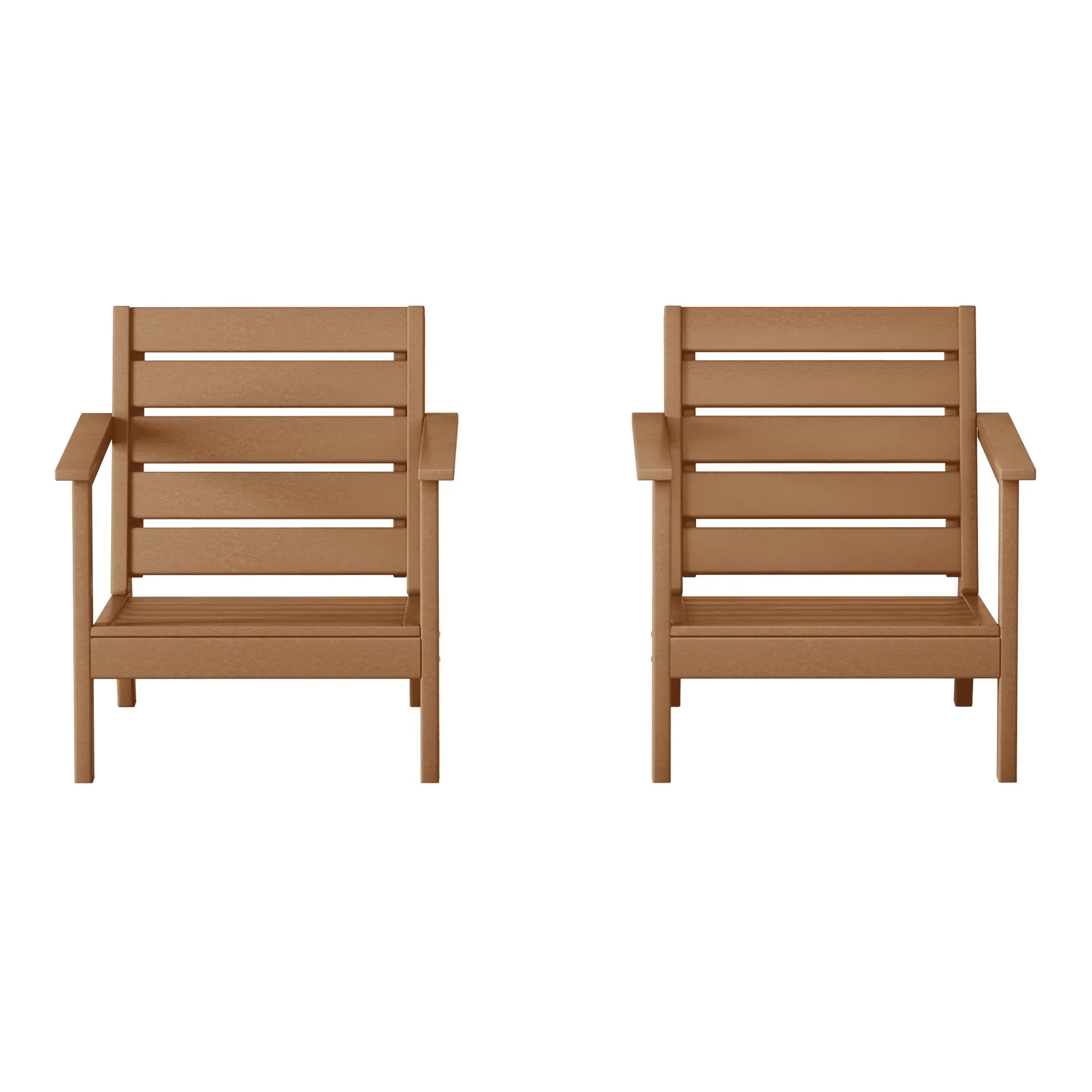 Portsmouth Outdoor Patio HDPE Deep Seating Armchair (Set of 2)