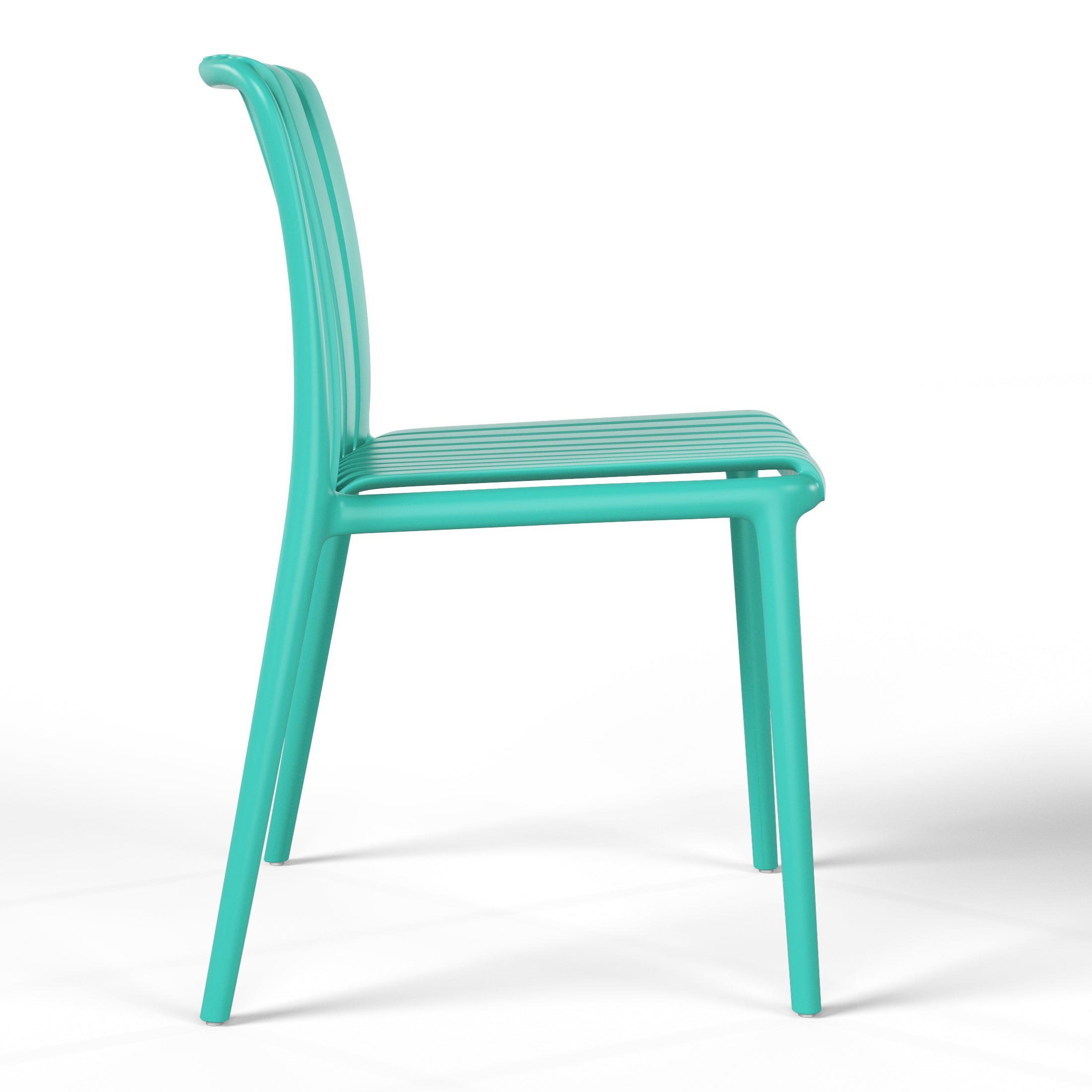 Sunshine Outdoor Stackable Polypropylene Plastic Dining Side Chairs (Set of 2)