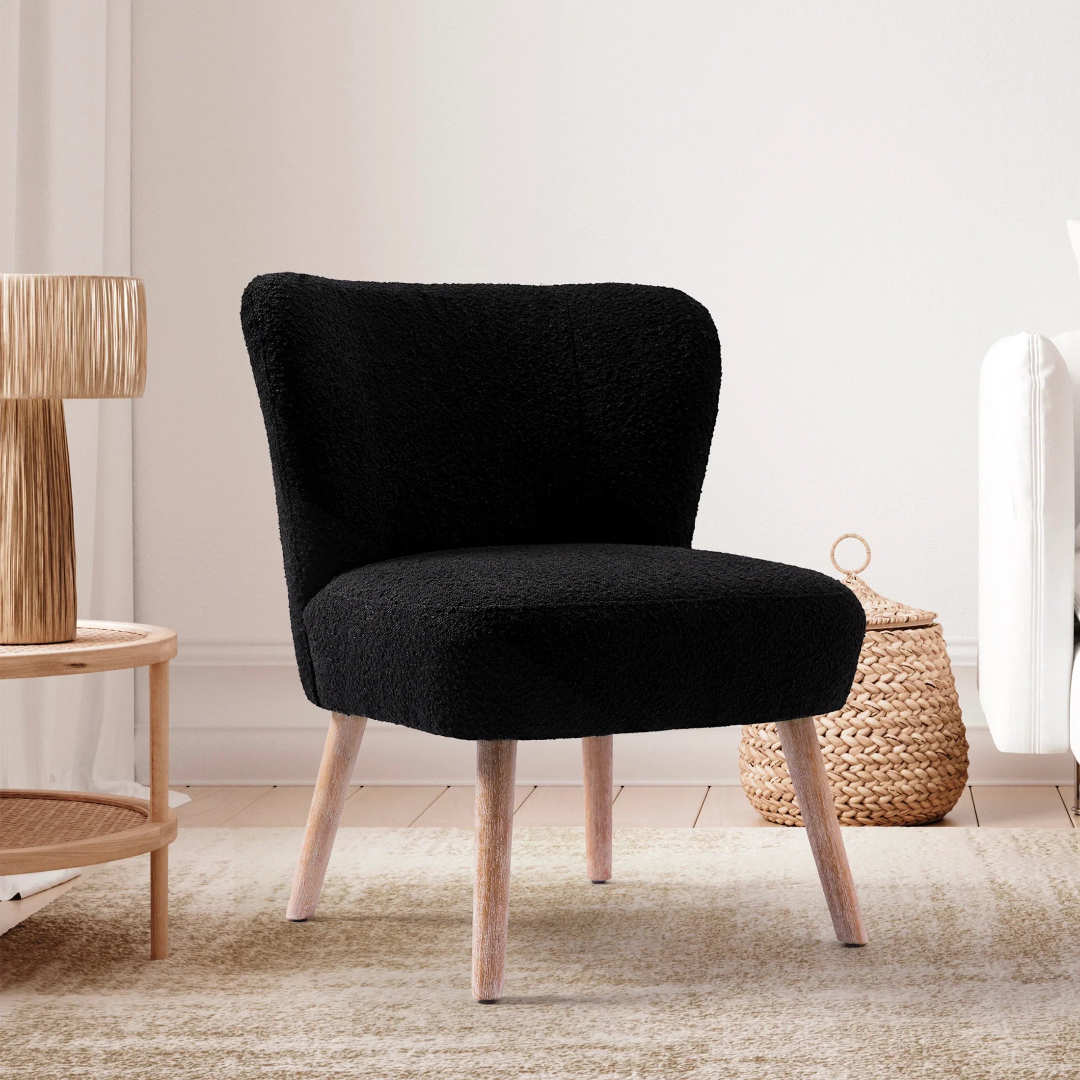 Amélie 25" Wide Upholstered Boucle Accent Chair