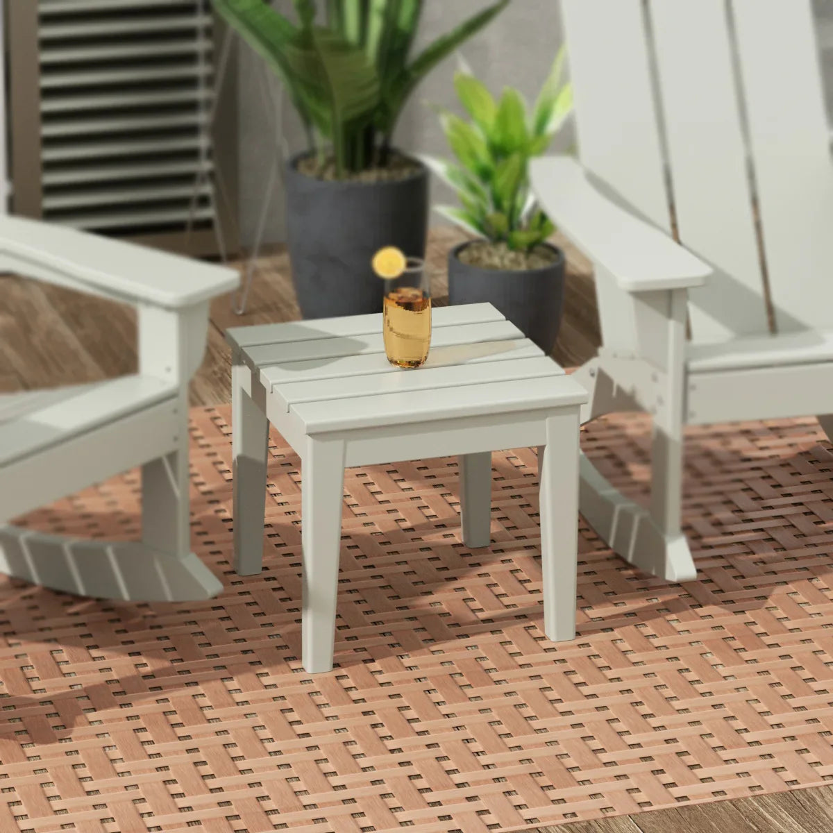 Palms Outdoor Patio Modern Adirondack Side Table