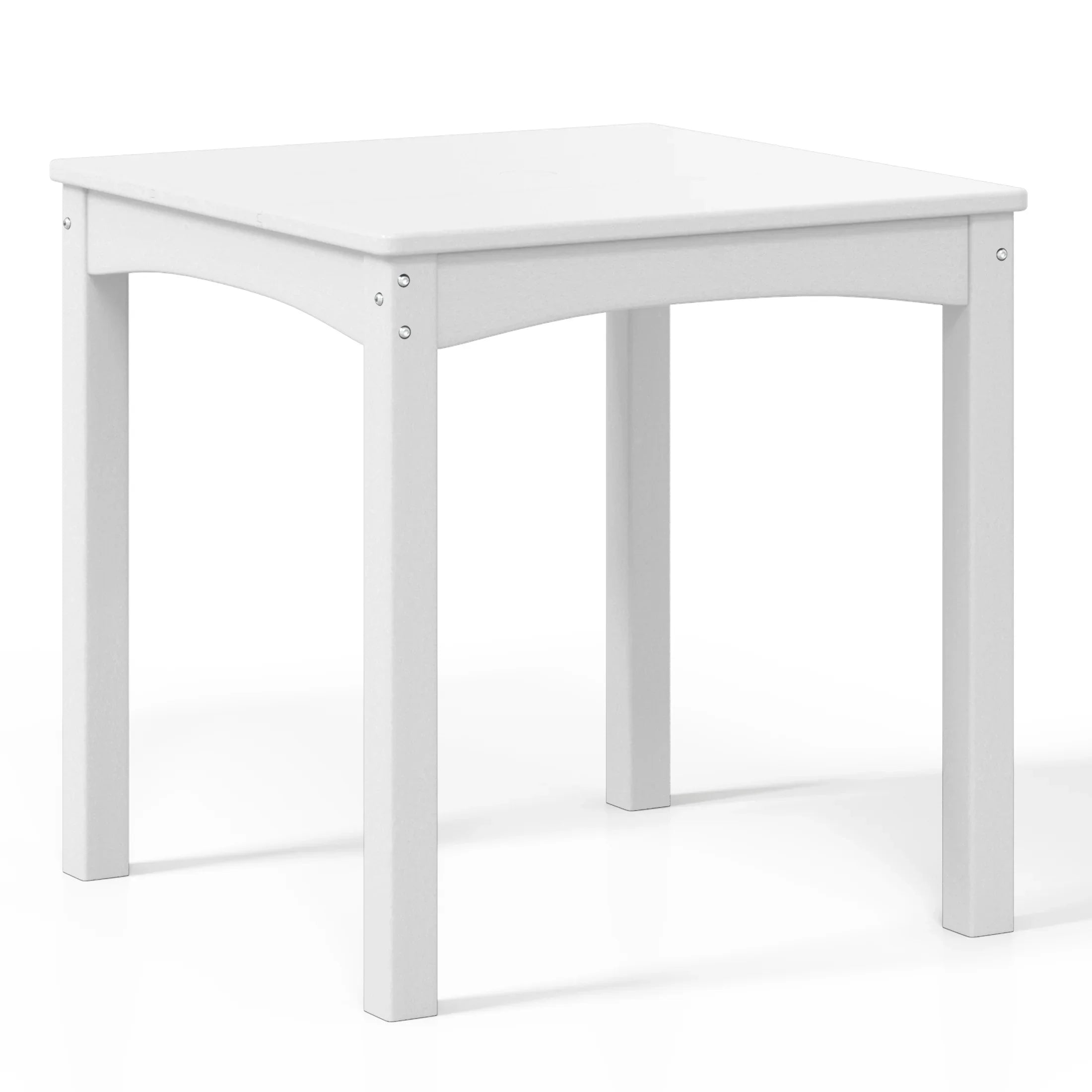 Playhouse Kids 24" Wide HDPE Plastic Childrens Square Dinner Table