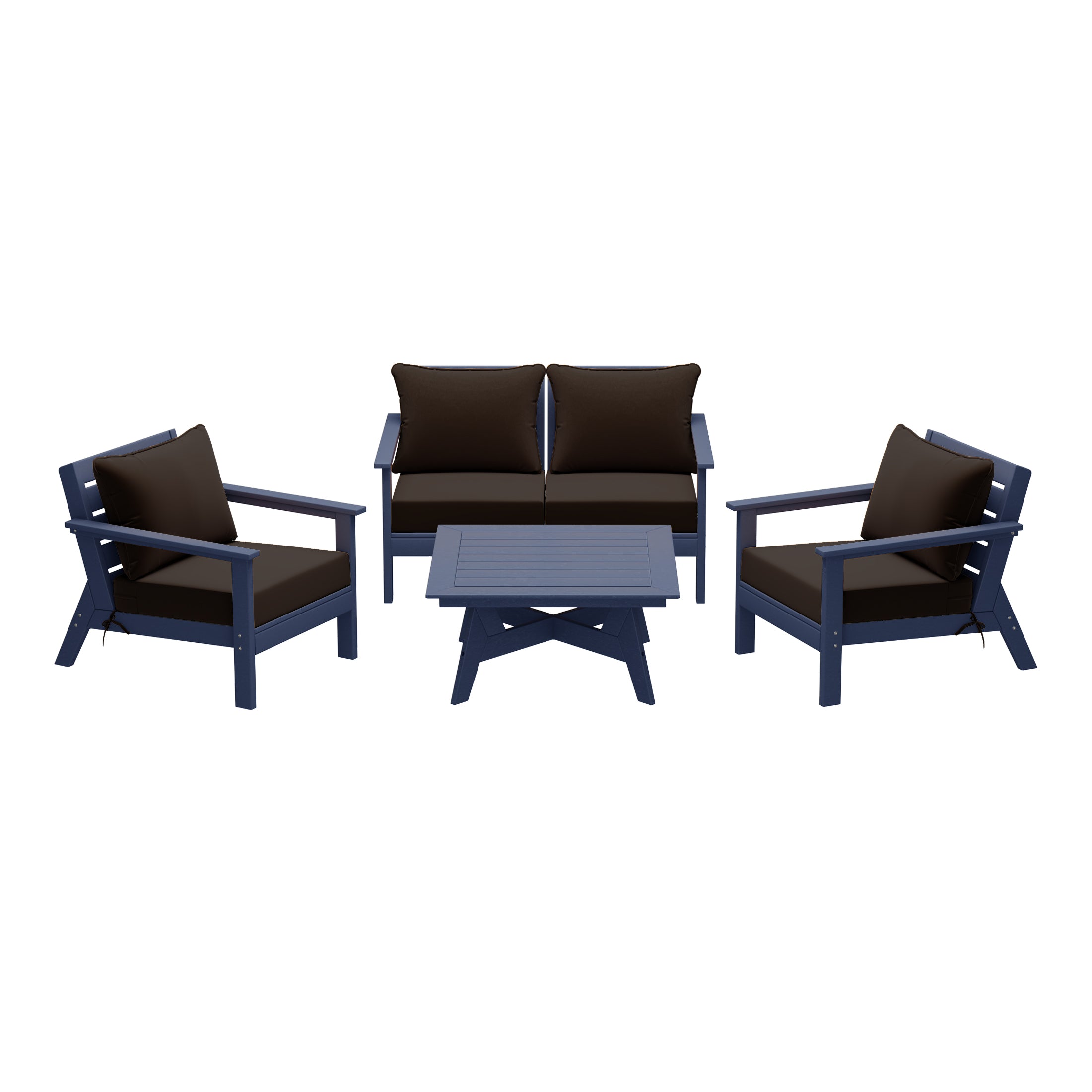 Portsmouth Outdoor 5-Piece Modular Sectional Patio Furniture Sofa Set