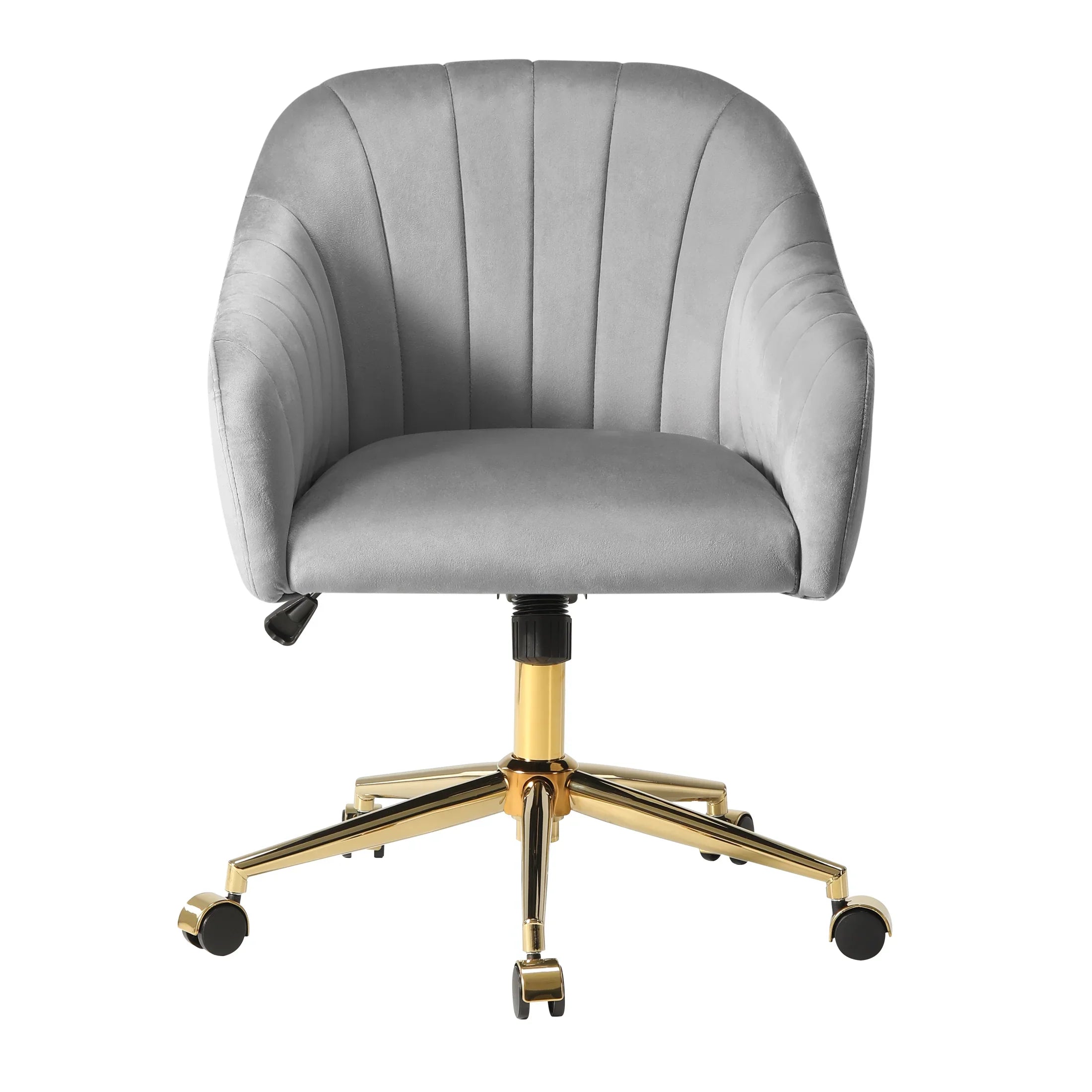 Alaia Upholstered Velvet Swivel Vanity Office Chair With Wheels