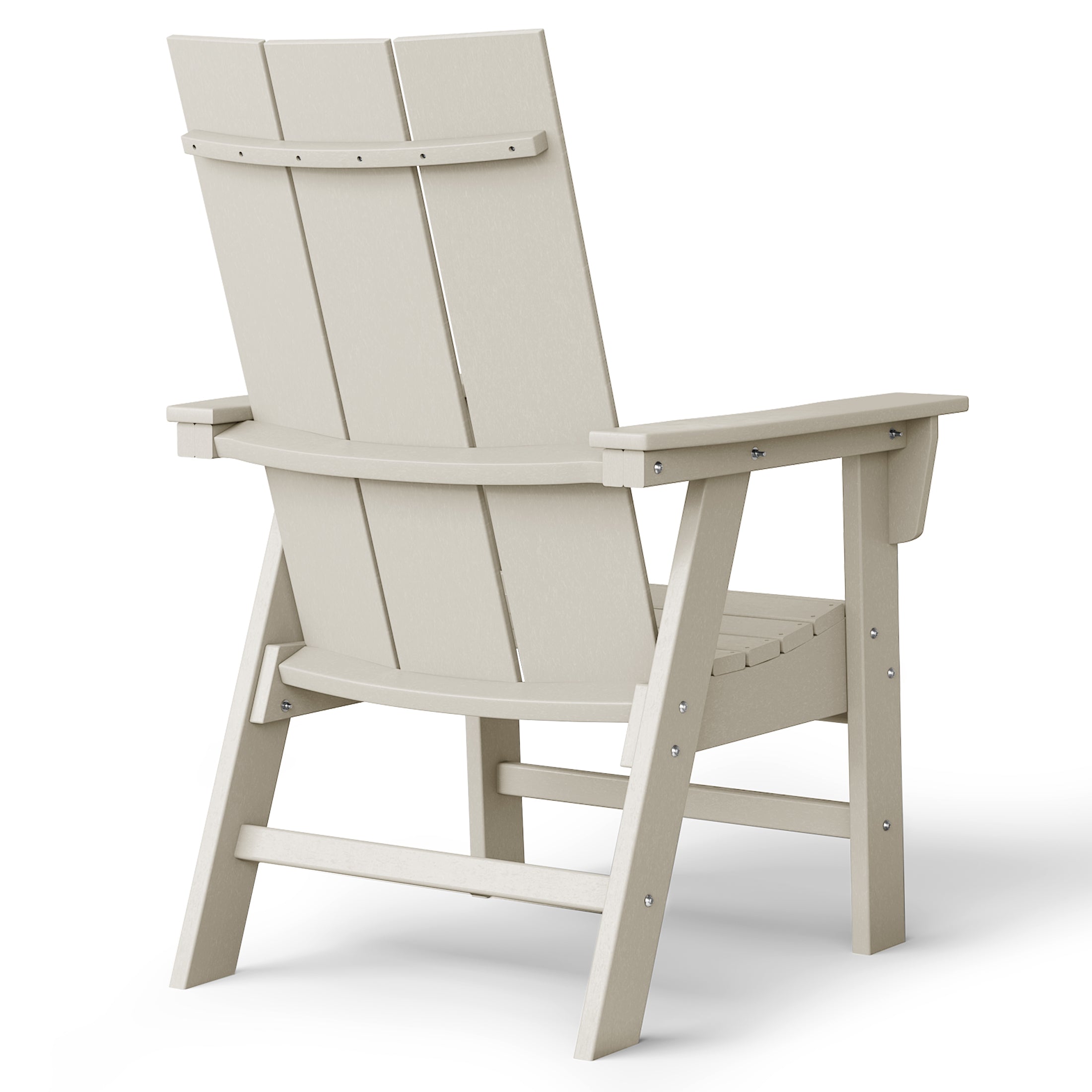 Palms Outdoor Patio HDPE Plastic Modern Adirondack Dining Chairs (Set of 2)