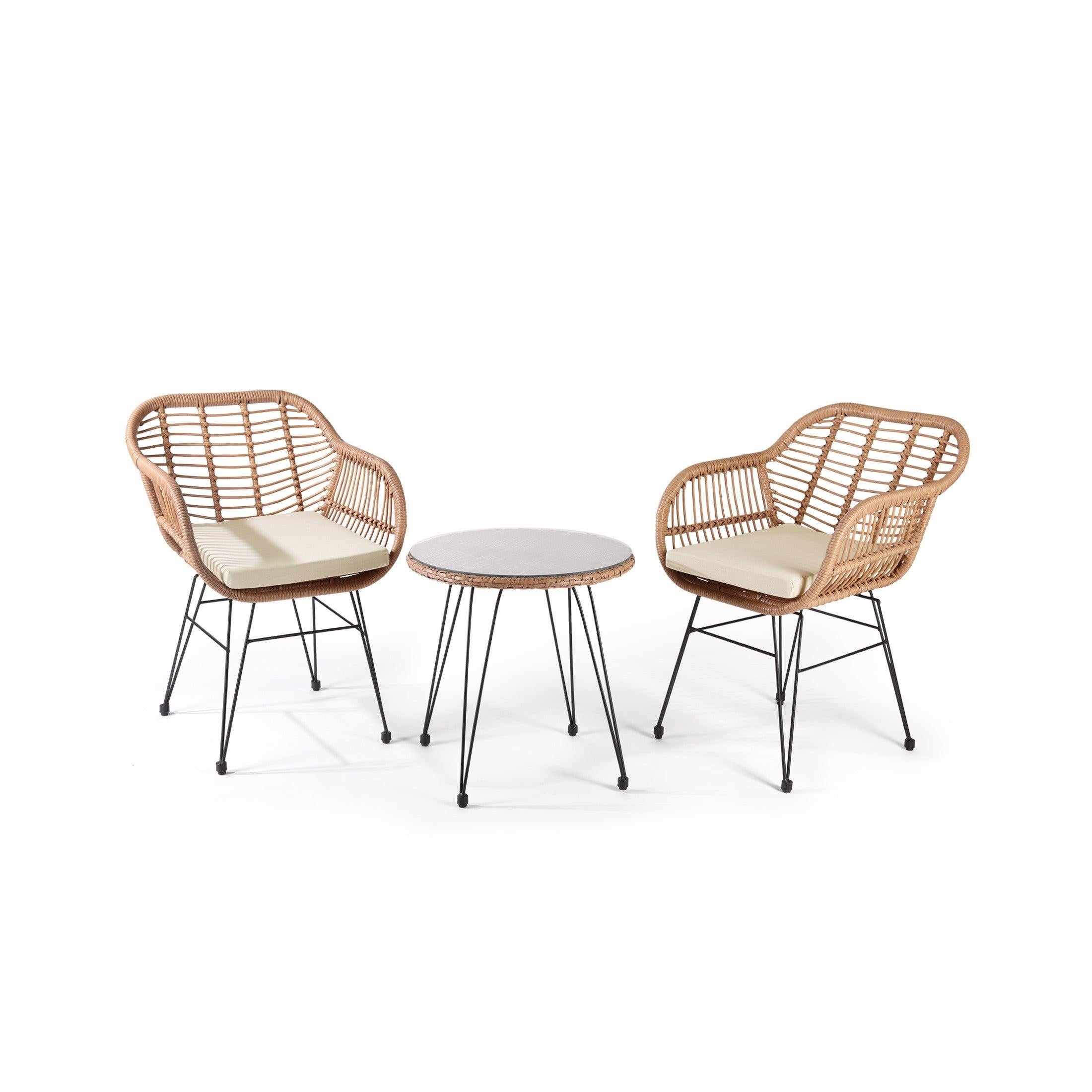 Belize 3-Piece Outdoor Patio Bistro Seating Set - Costaelm