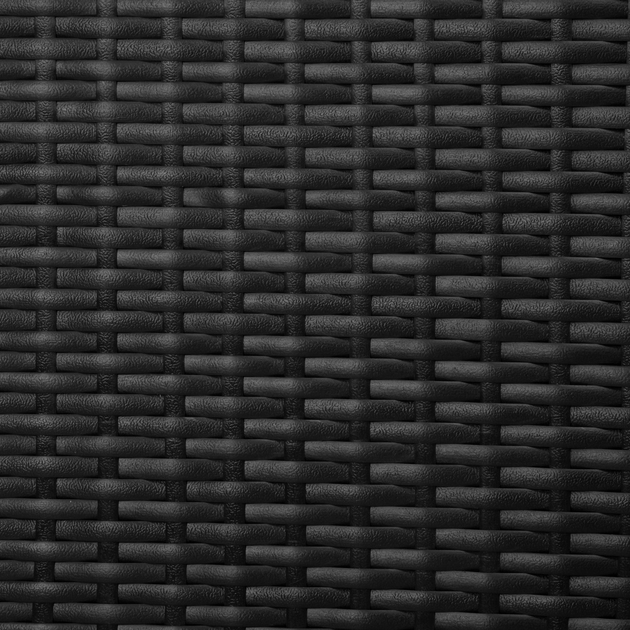 London 4-Piece Outdoor Rattan Wicker Sectional Sofa Furniture Set Black/Gray - Costaelm