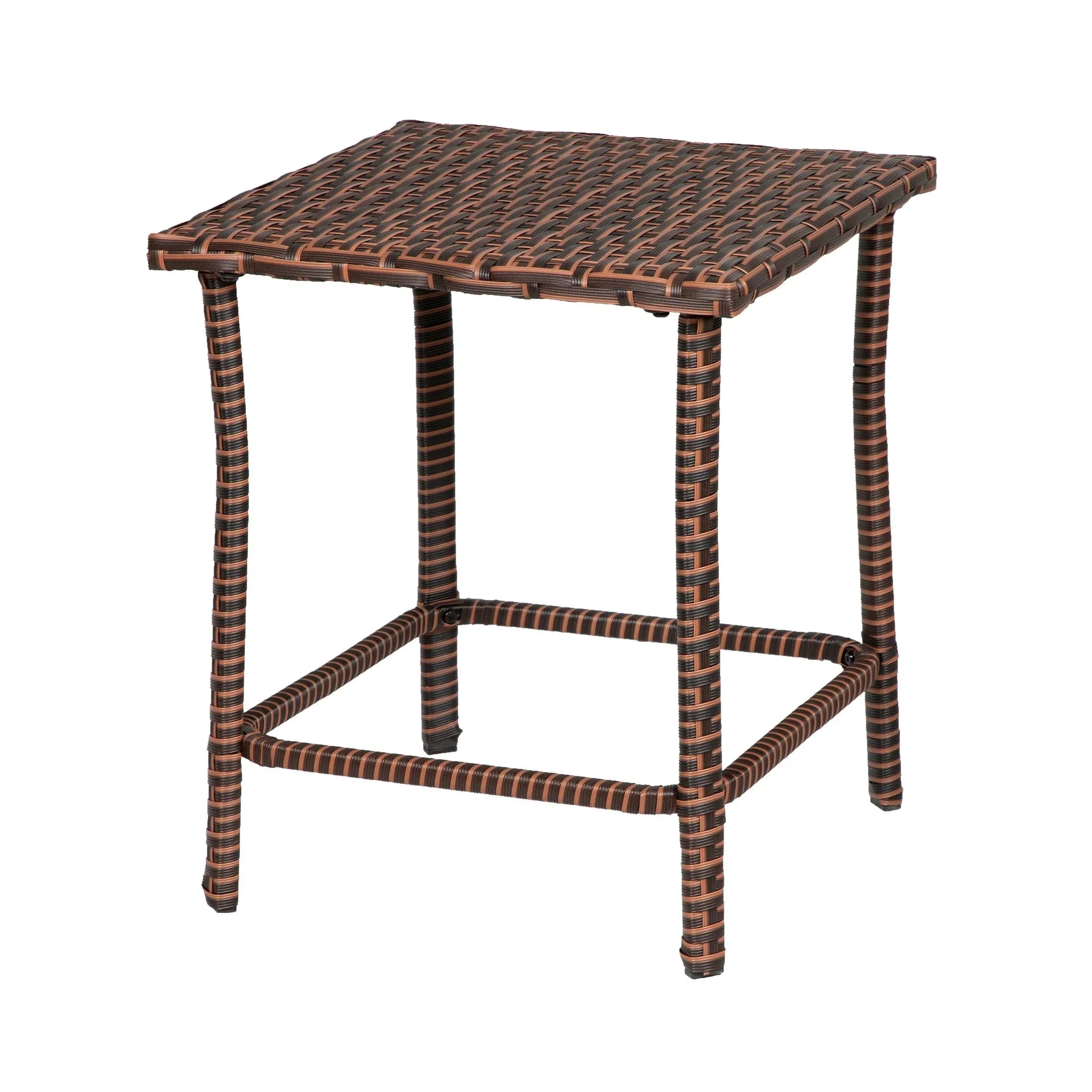 Solano 3 Piece Patio Bistro Conversation Set Brown PE Rattan Wicker - Costaelm