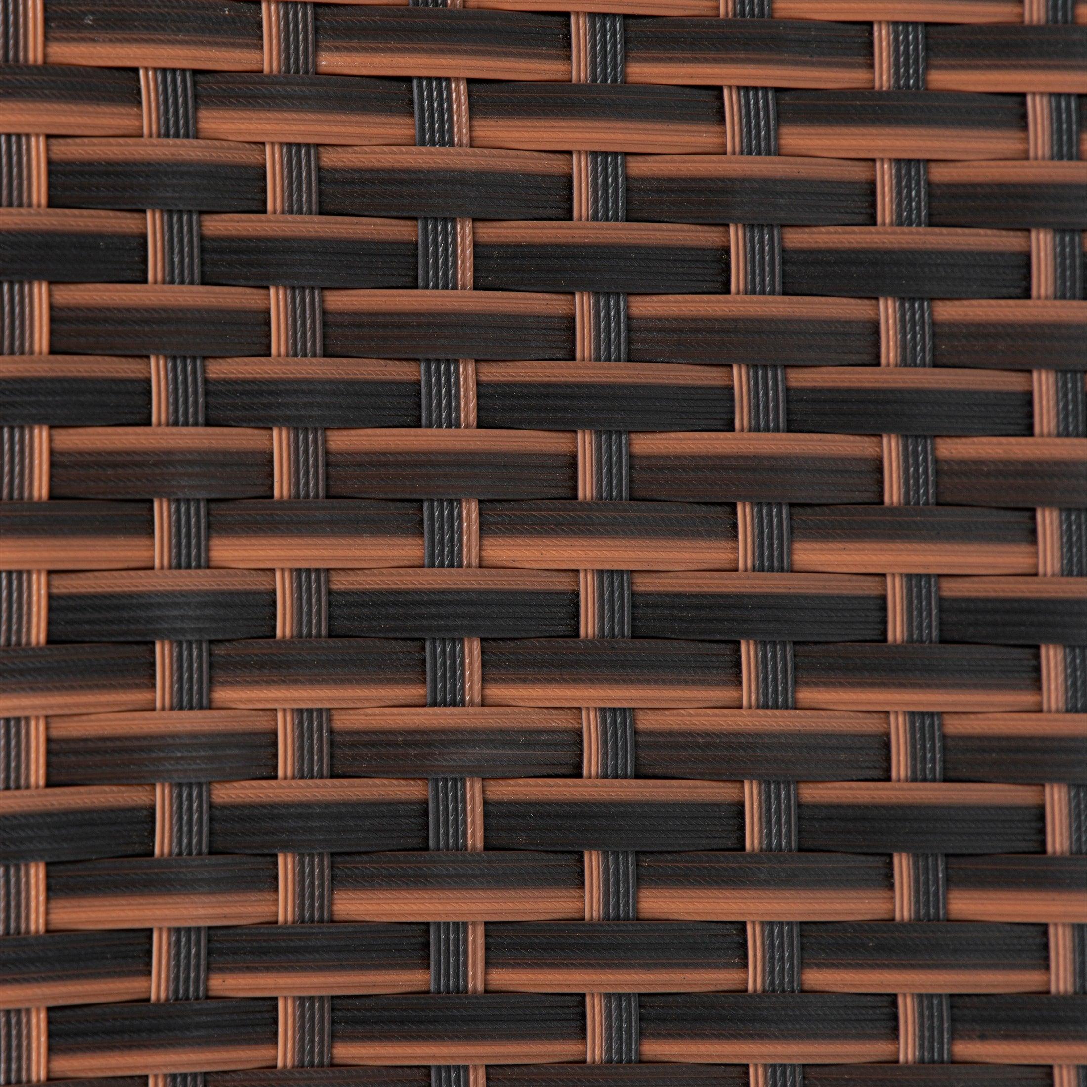 Solano 3 Piece Patio Bistro Conversation Set Brown PE Rattan Wicker - Costaelm