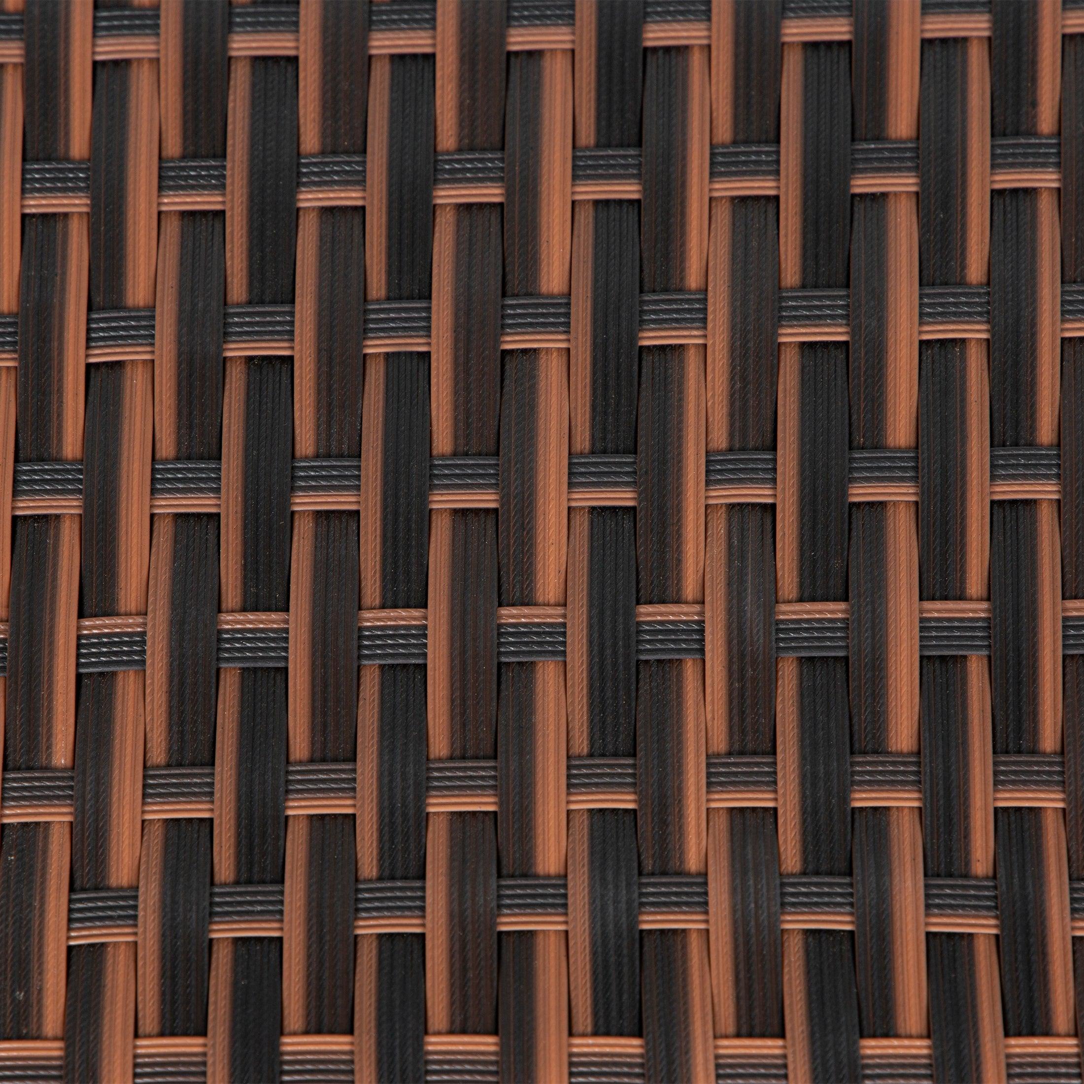 Solano 4-Piece Outdoor Patio Conversation Set Brown PE Rattan Wicker w/ Beige Cushions - Costaelm