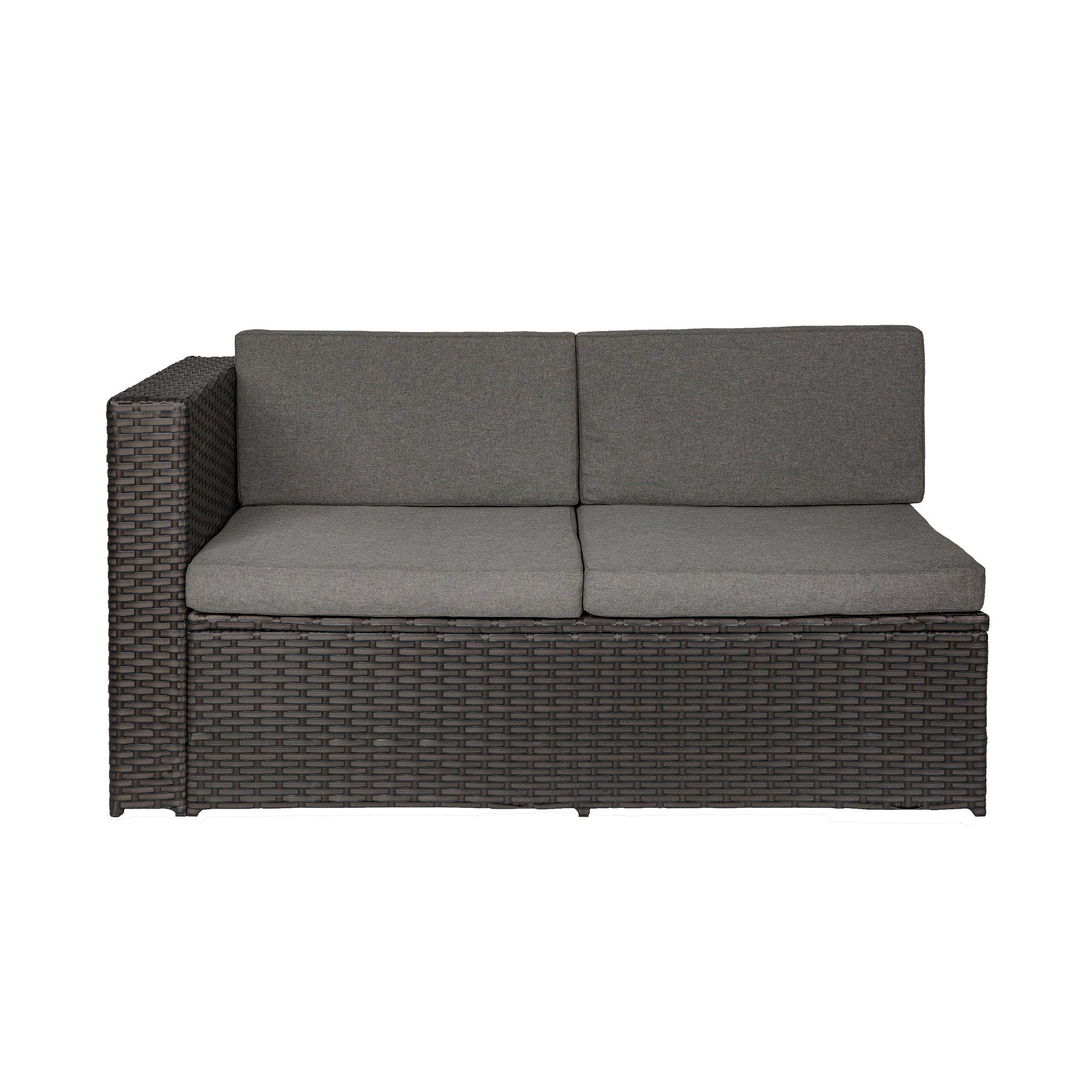 Woodland Outdoor Sectional Conversation Set with Storage Ottoman - Costaelm