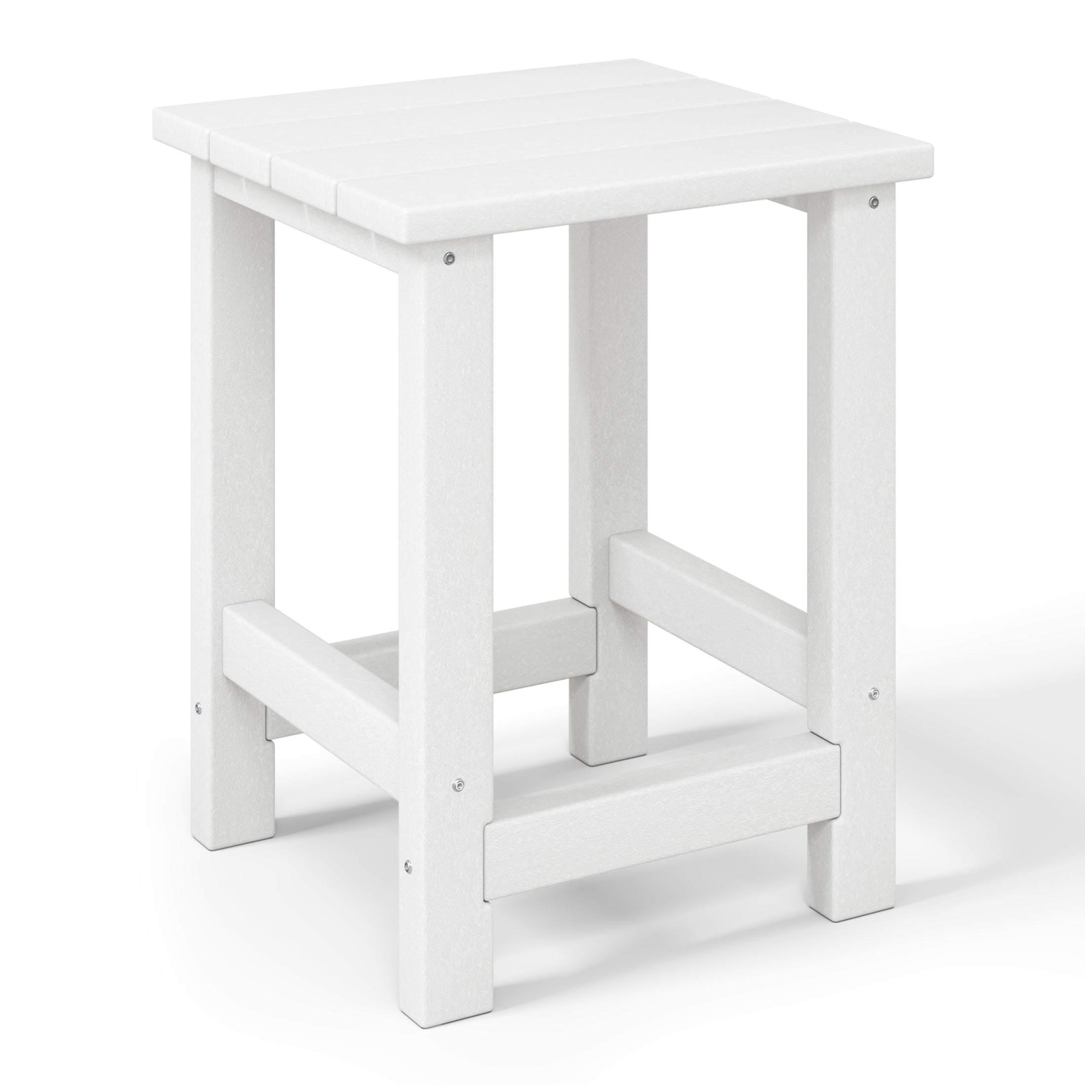 Paradise Kids 3-Piece Outdoor HDPE Adirondack Chairs With Square Side Table Set