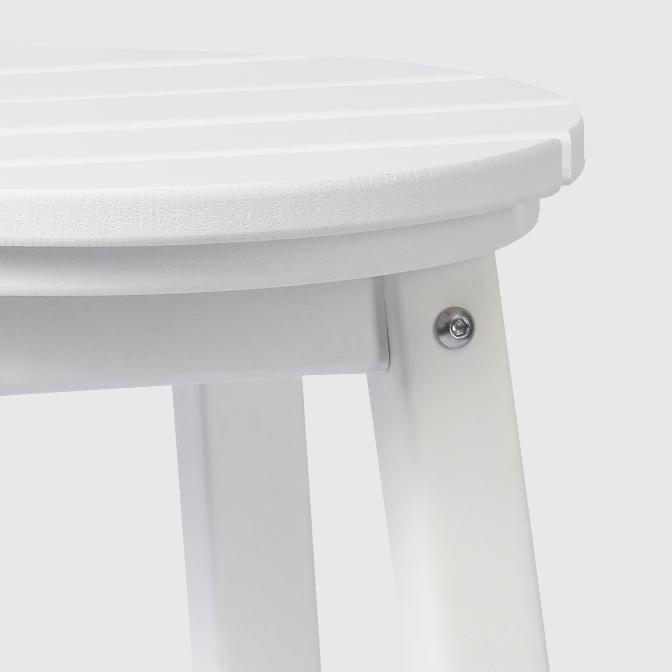 Paradise 24" HDPE Outdoor Patio Round Counter Height Bar Stool Set of 2