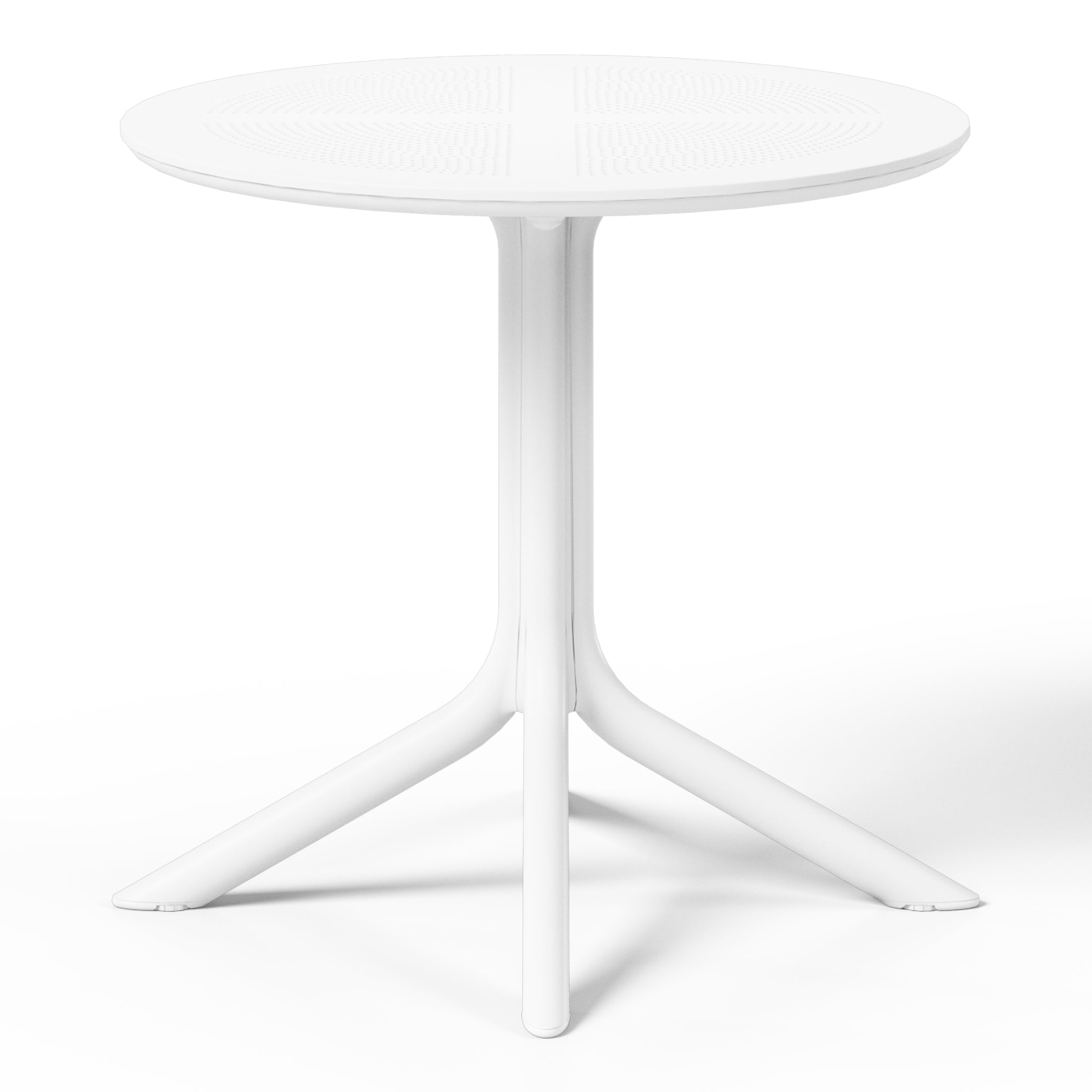 Sunshine 5-Piece Outdoor Resin Round Patio Dining Table Set with Modern Stackable Patio Dining Chairs