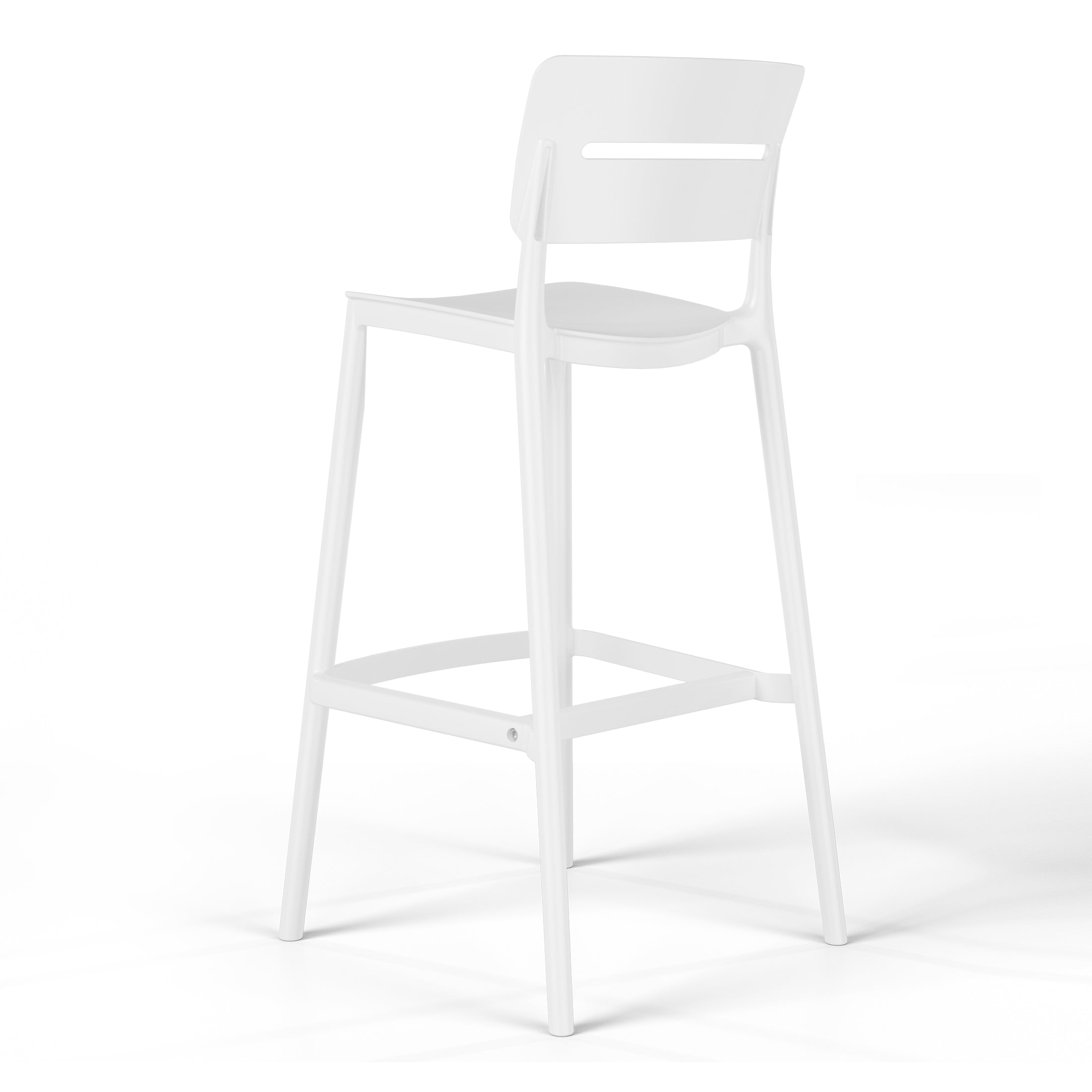 Sunshine Stackable Polypropylene Resin Plastic Outdoor Patio Bar Stools (Set of 2)