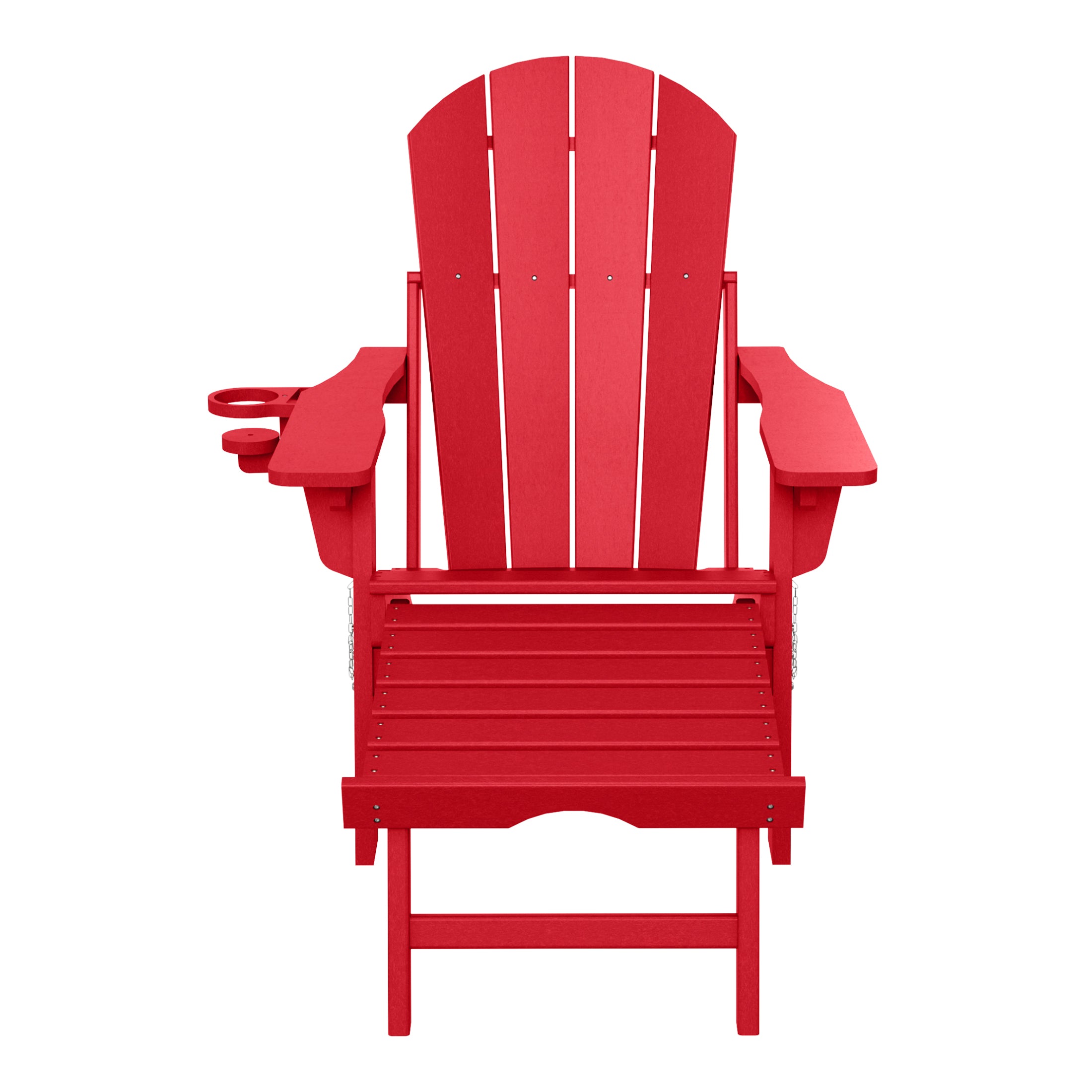Paradise Folding Adjustable Adirondack Chair with Retractable Ottoman and Cup Holder