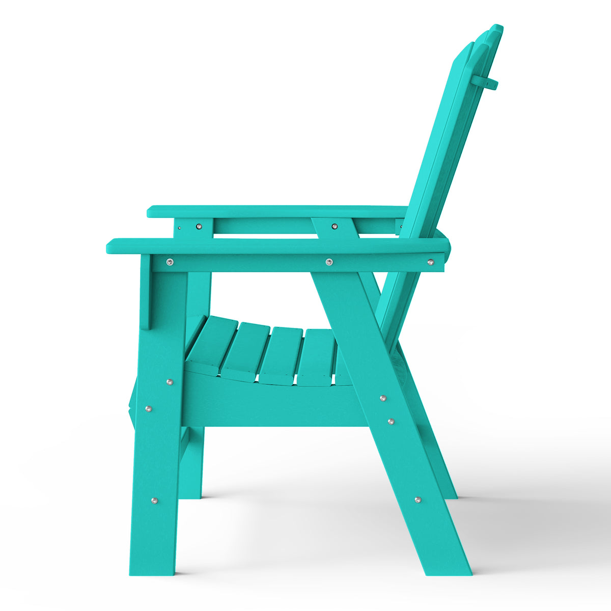 Portside Outdoor Patio Shell-back Adirondack Dining Chair Weather Resistant