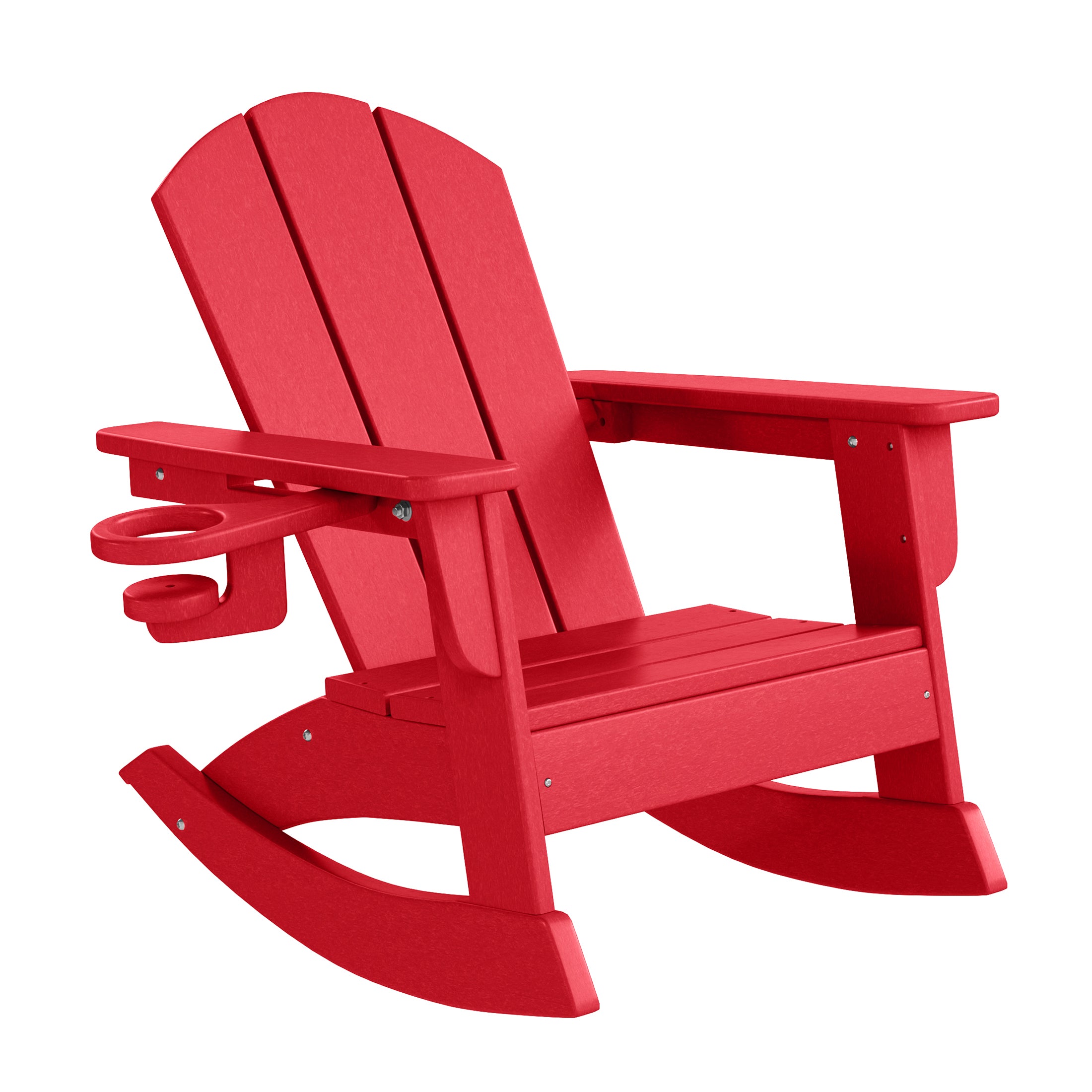 Paradise Outdoor HDPE Plastic Preschool Toddler Classic Adirondack Rocking Chairs (Set of 2)