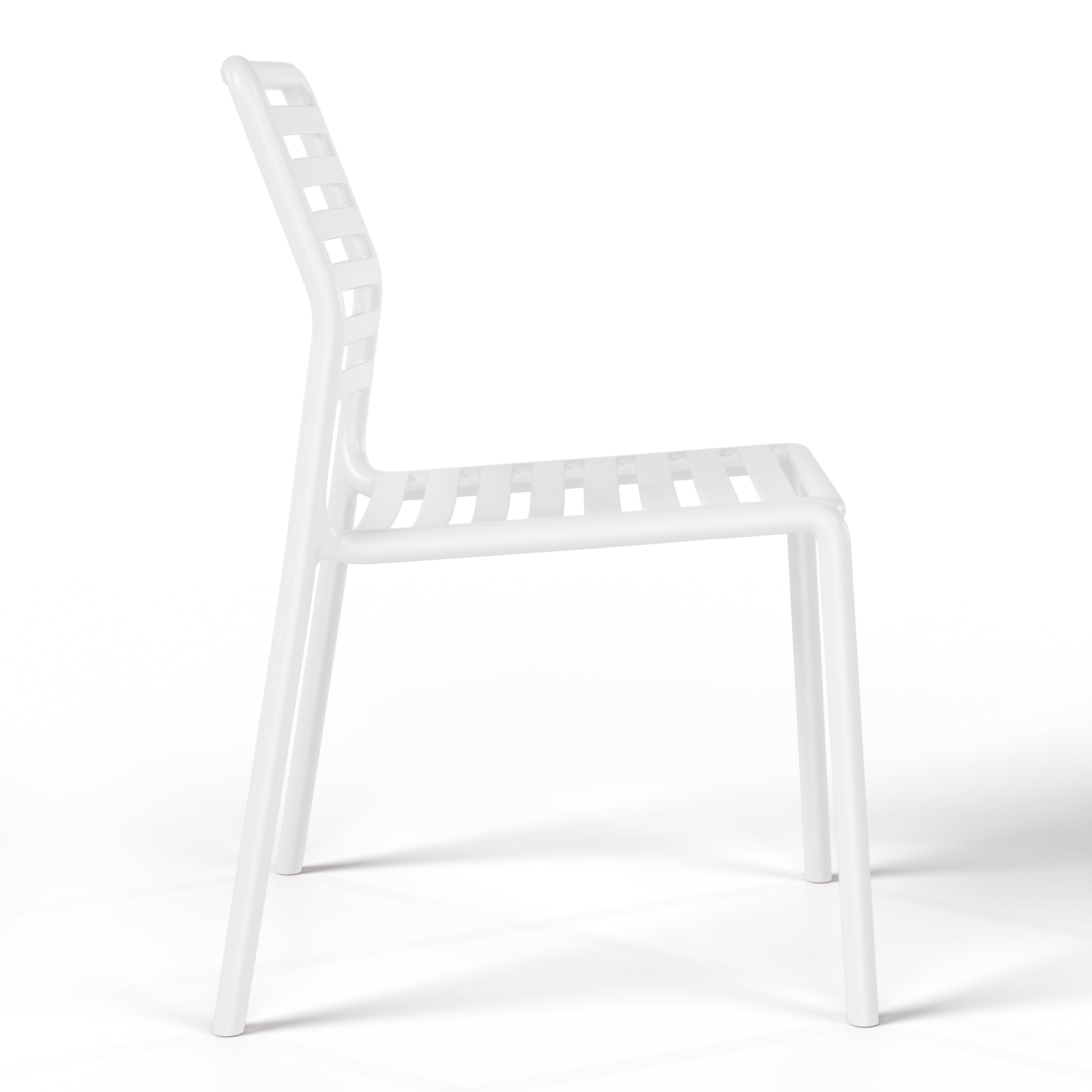 Sunshine Outdoor Stackable Polypropylene Plastic Resin Dining Side Chairs (Set of 2)