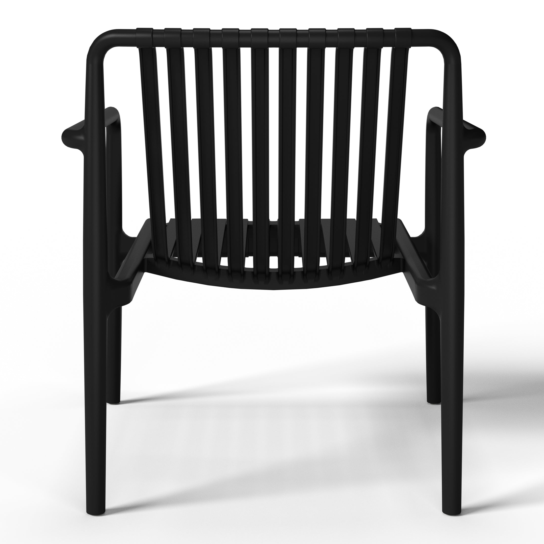 Sunshine Outdoor Modern Stackable Plastic Patio Club Armchairs (Set of 2)