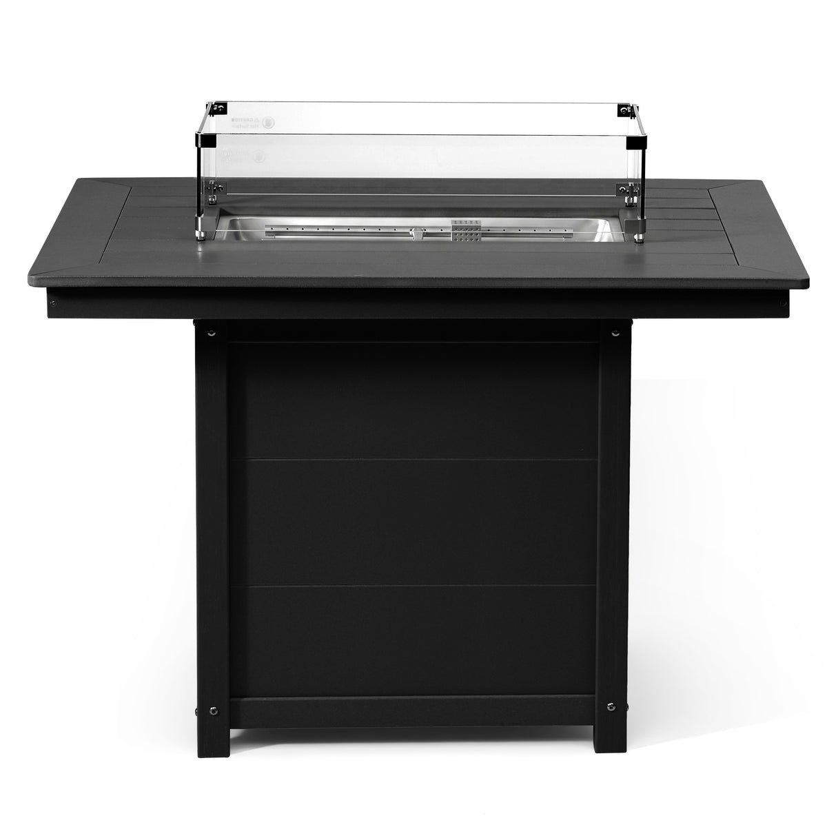 Sol 46" Modern Outdoor Patio Gas Propane Rectangular Fire Pit Table