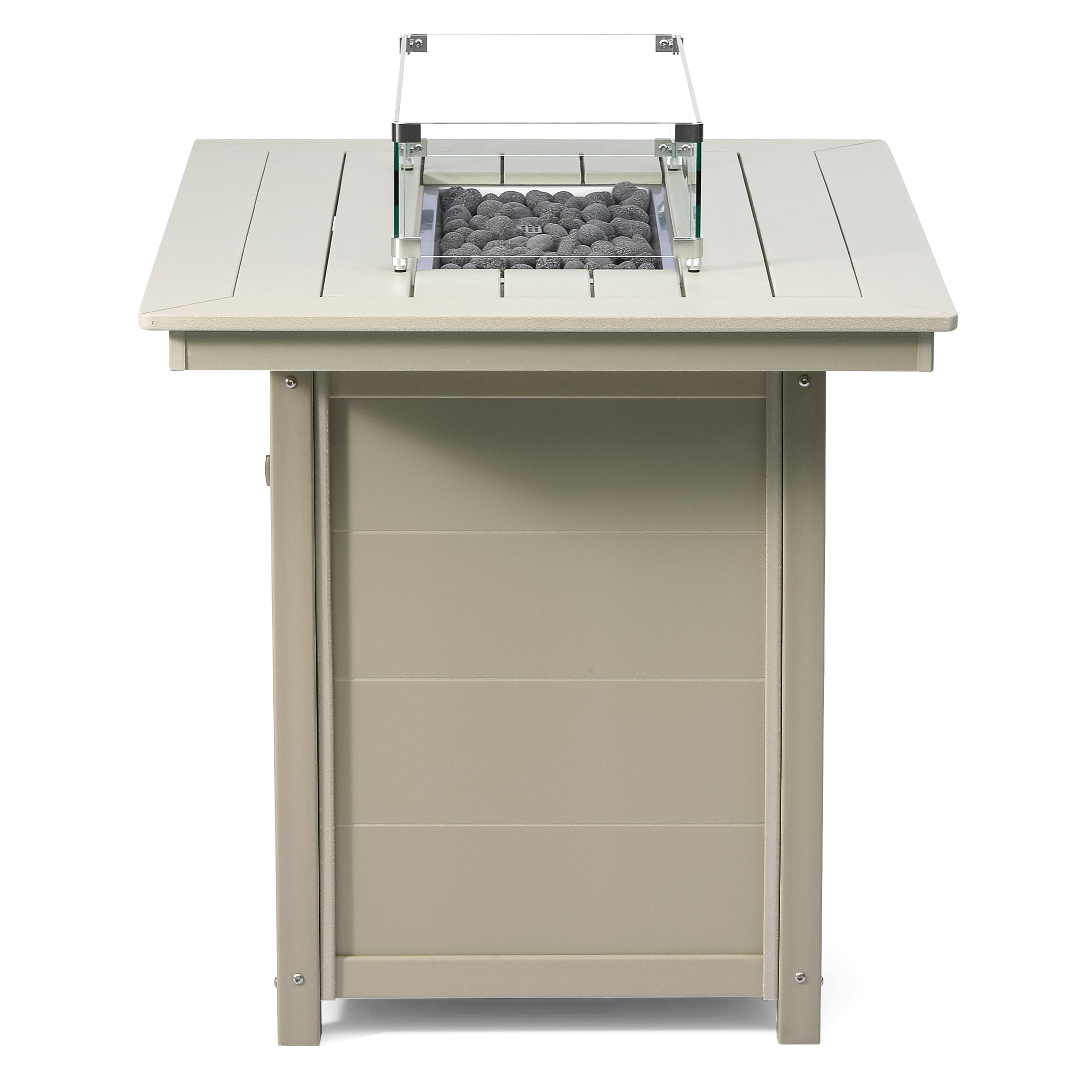 Sol 46" Modern Outdoor Patio Gas Propane Rectangle Fire Pit Table