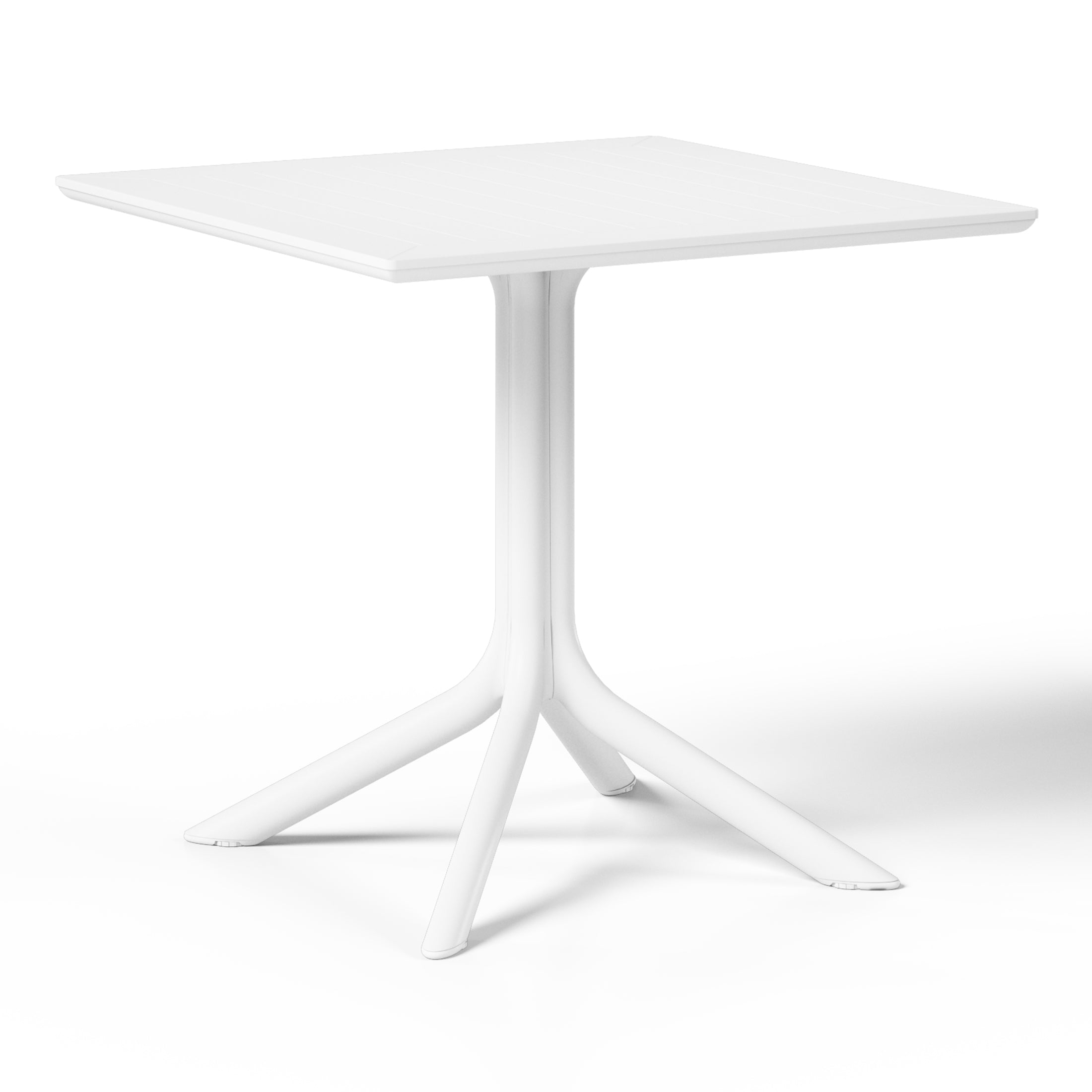 Sunshine 31.5" Square Outdoor Plastic Resin Patio Dining Table for 4