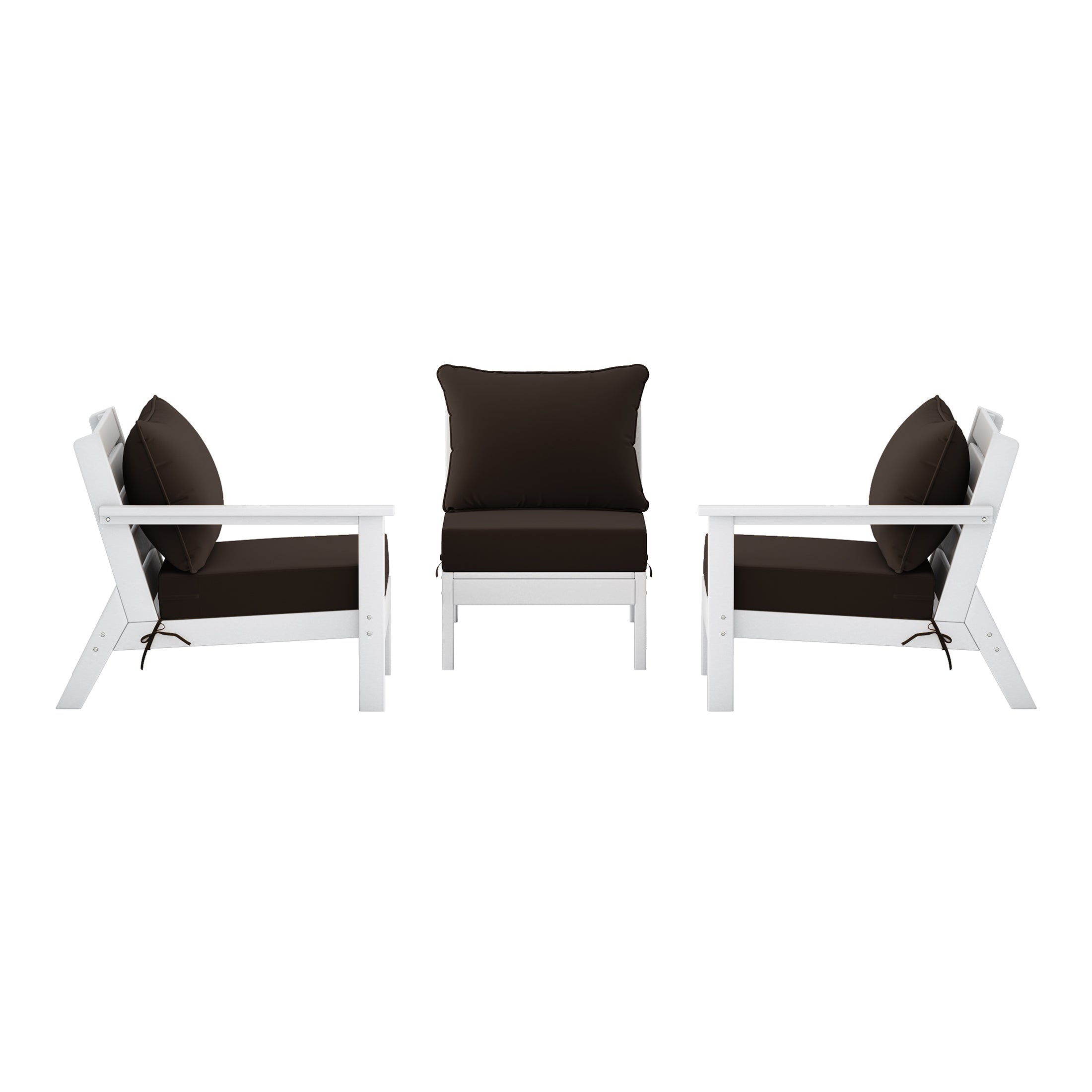 Portsmouth Outdoor Patio HDPE Sectional Sofa with Patio Cushions