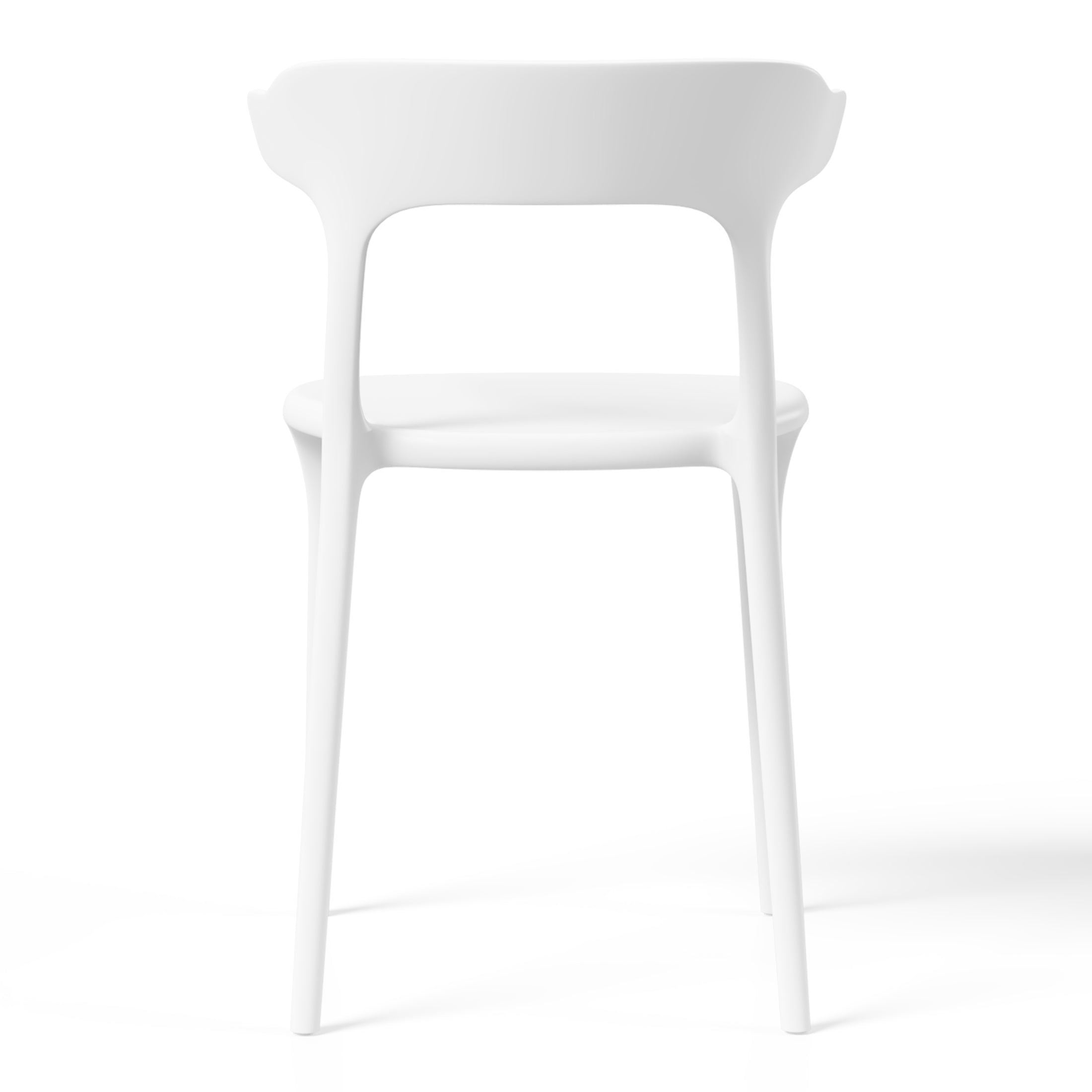 Sunshine Modern Stackable Resin Plastic Patio Dining Chair (Set of 2)