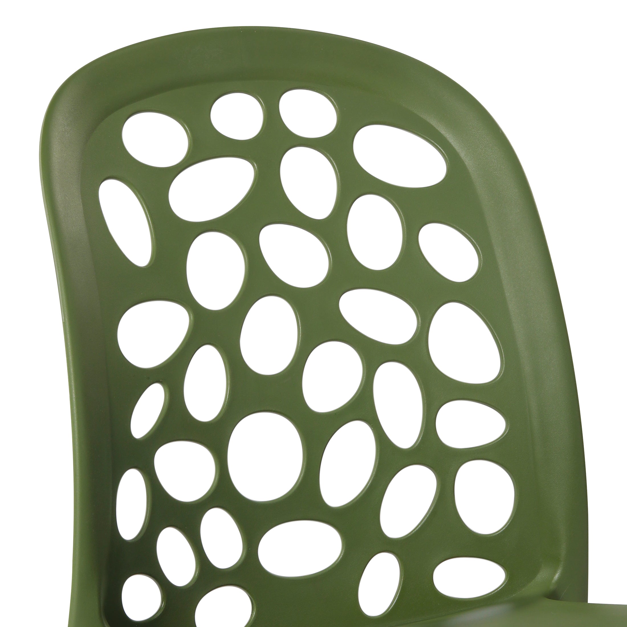 Sunshine Outdoor Modern Stackable Patio Dining Chairs (Set of 2)