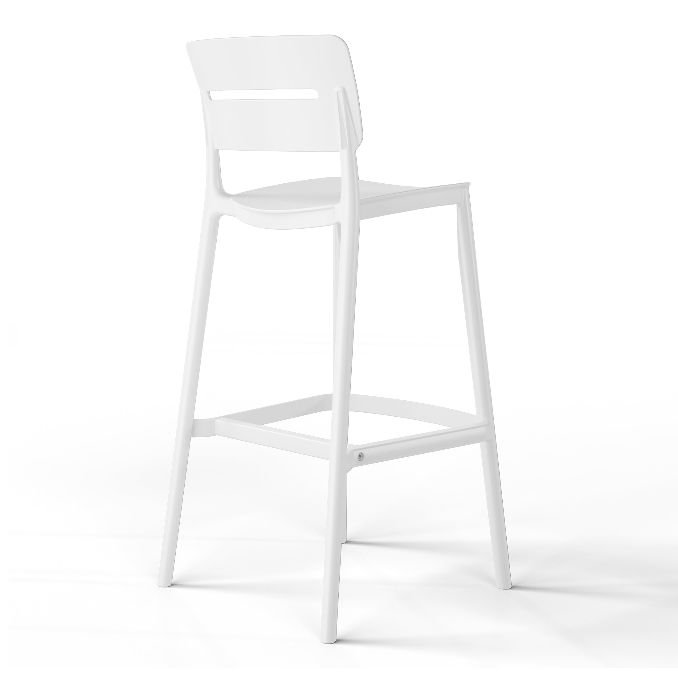 Sunshine Stackable Polypropylene Resin Plastic Outdoor Patio Bar Stools (Set of 2)