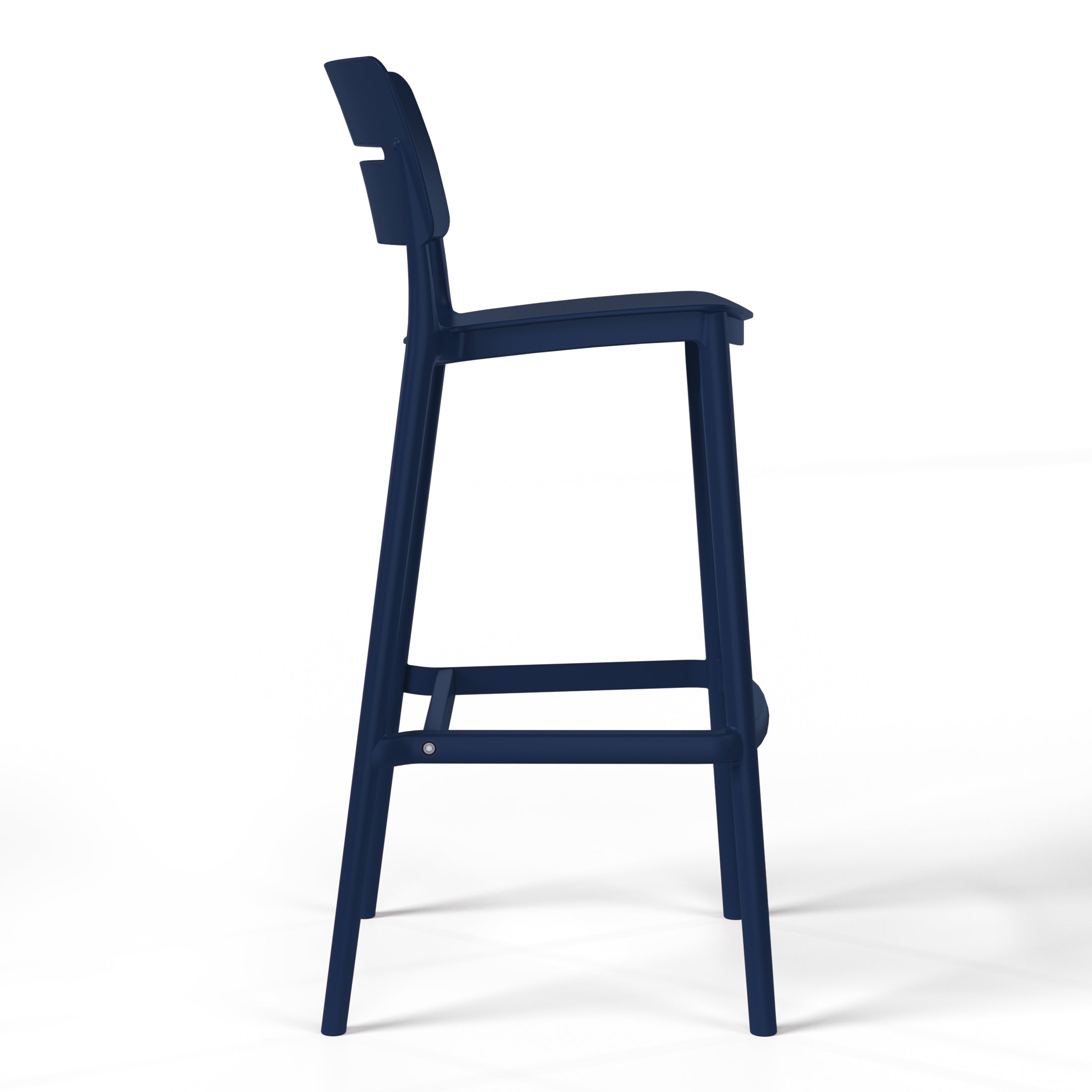 Sunshine Stackable Polypropylene Resin Plastic Outdoor Patio Bar Stools (Set of 2)