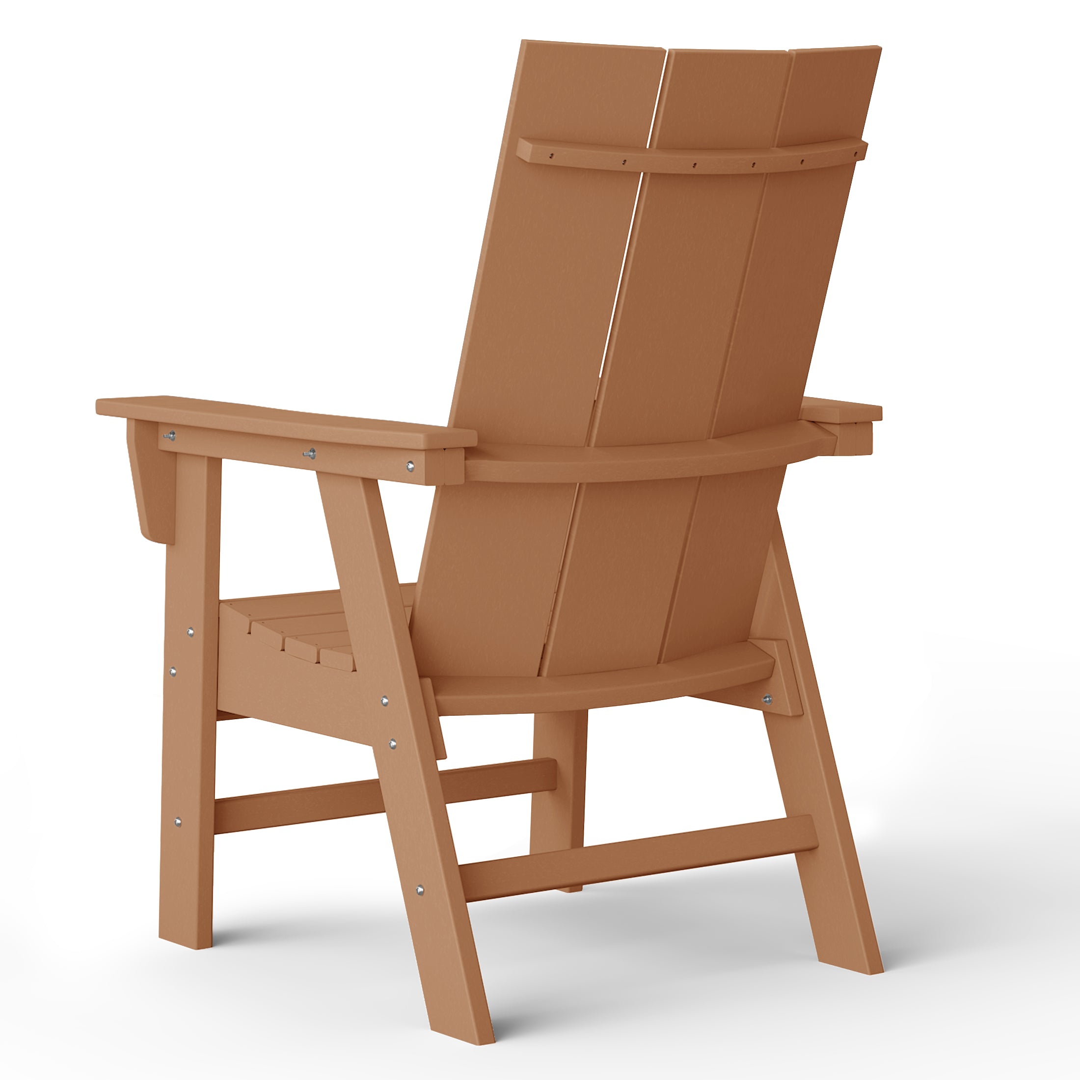 Palms Outdoor Patio HDPE Plastic Modern Adirondack Dining Chairs (Set of 2)