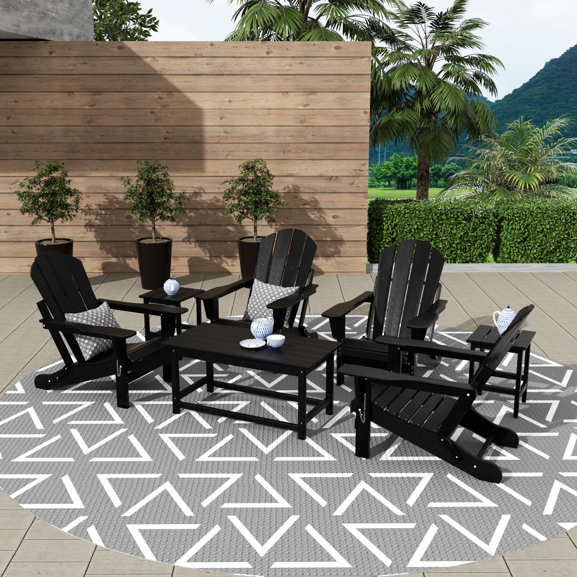 Paradise 3-Piece set outdoor Coffee and Side table for Adirondack chair