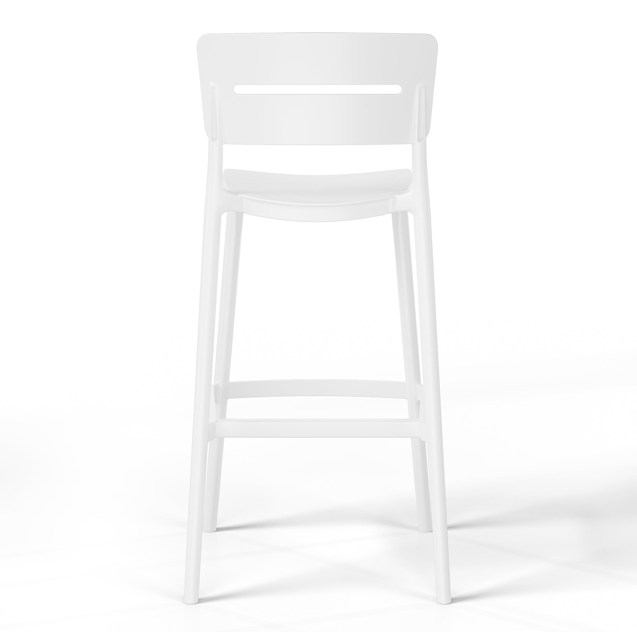 Sunshine Stackable Polypropylene Resin Plastic Outdoor Patio Bar Stools (Set of 2)