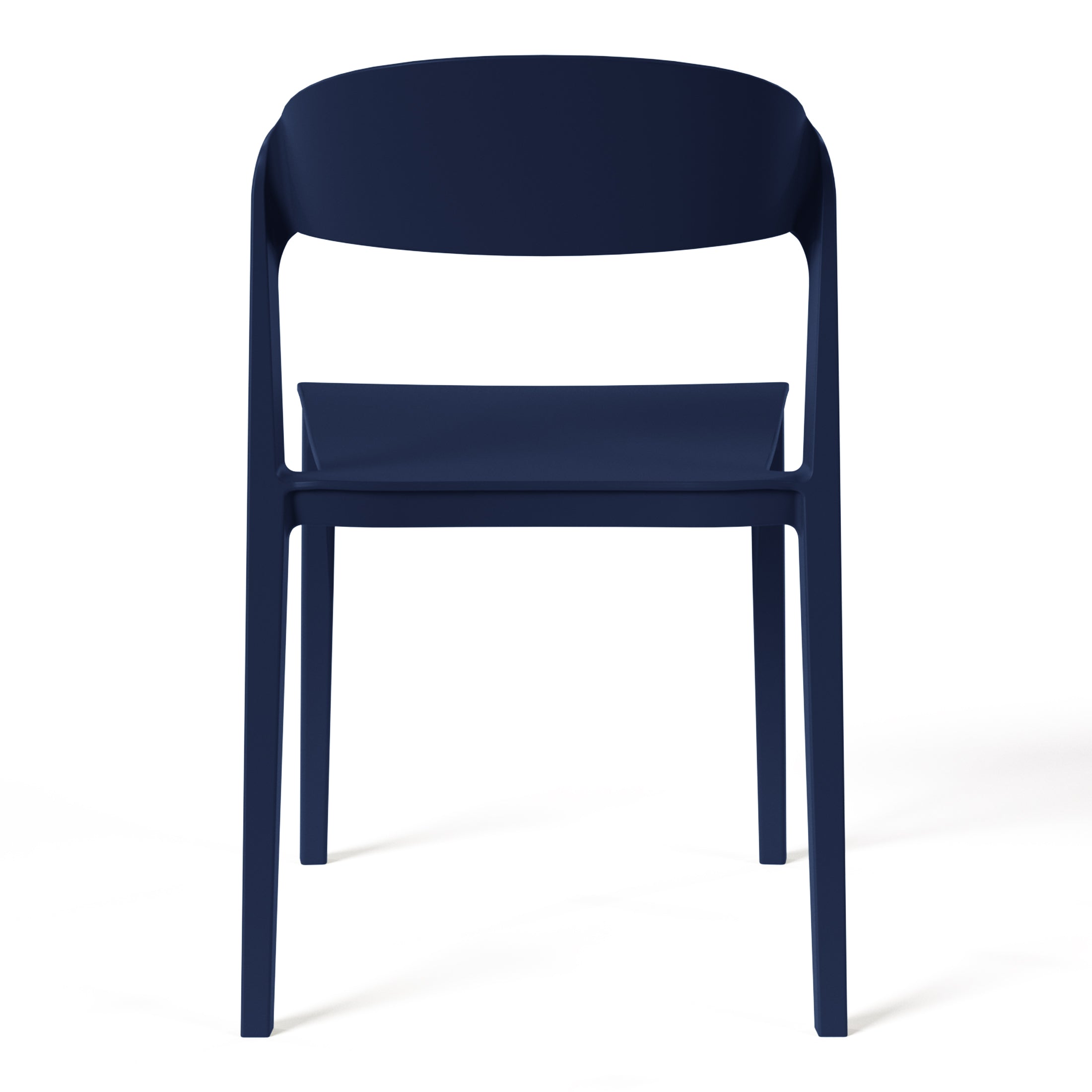 Sunshine Outdoor Modern Stackable Plastic Patio Bistro Dining Side Chairs (Set of 2)