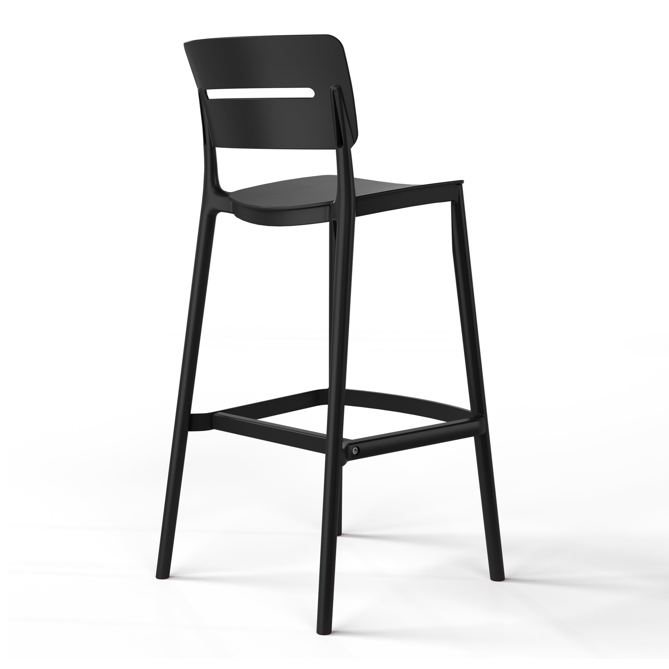 Sunshine Stackable Polypropylene Resin Plastic Outdoor Patio Bar Stools (Set of 2)