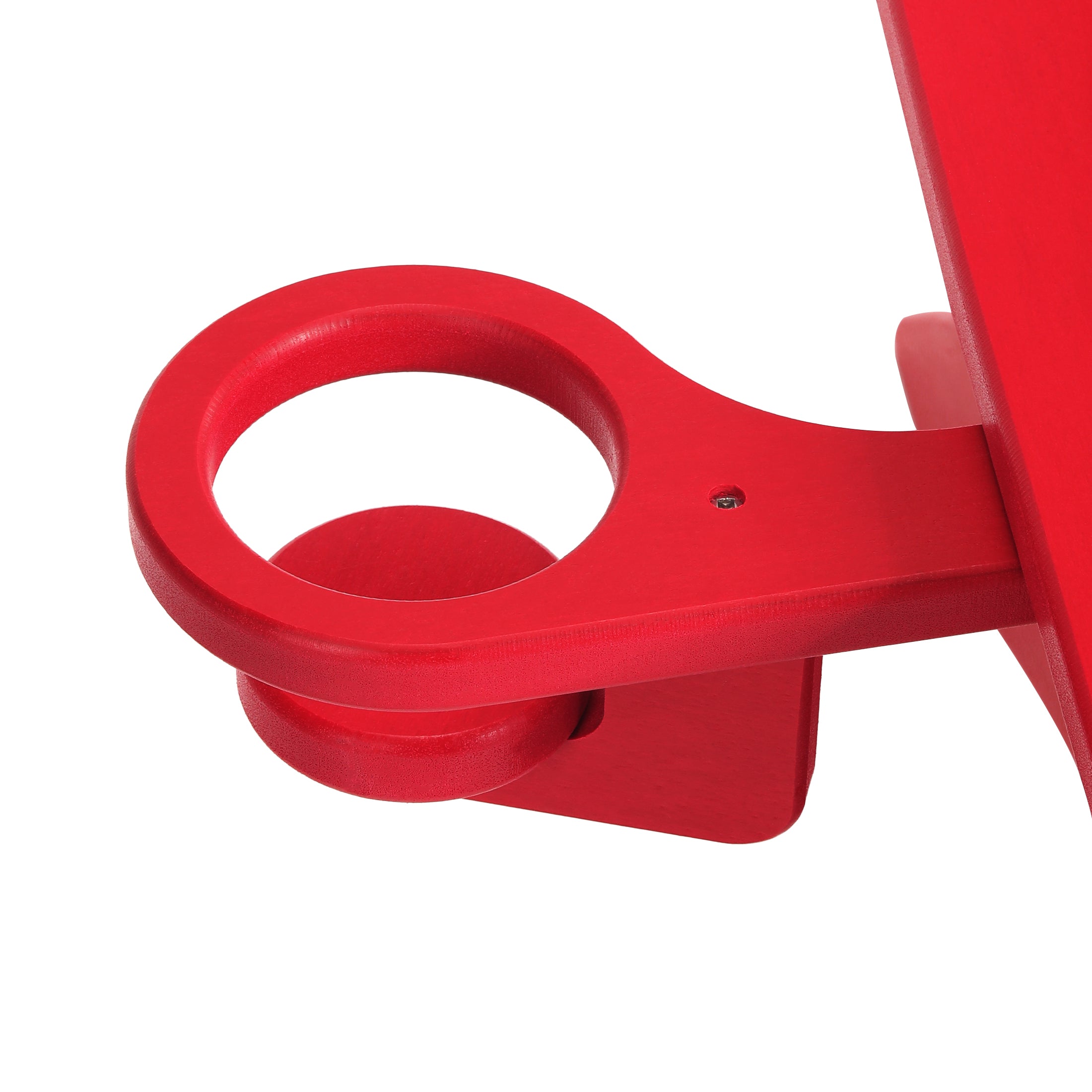 Paradise 3-Piece Kids HDPE Adirondack Chairs Set with Square Side Table and Cup Holders