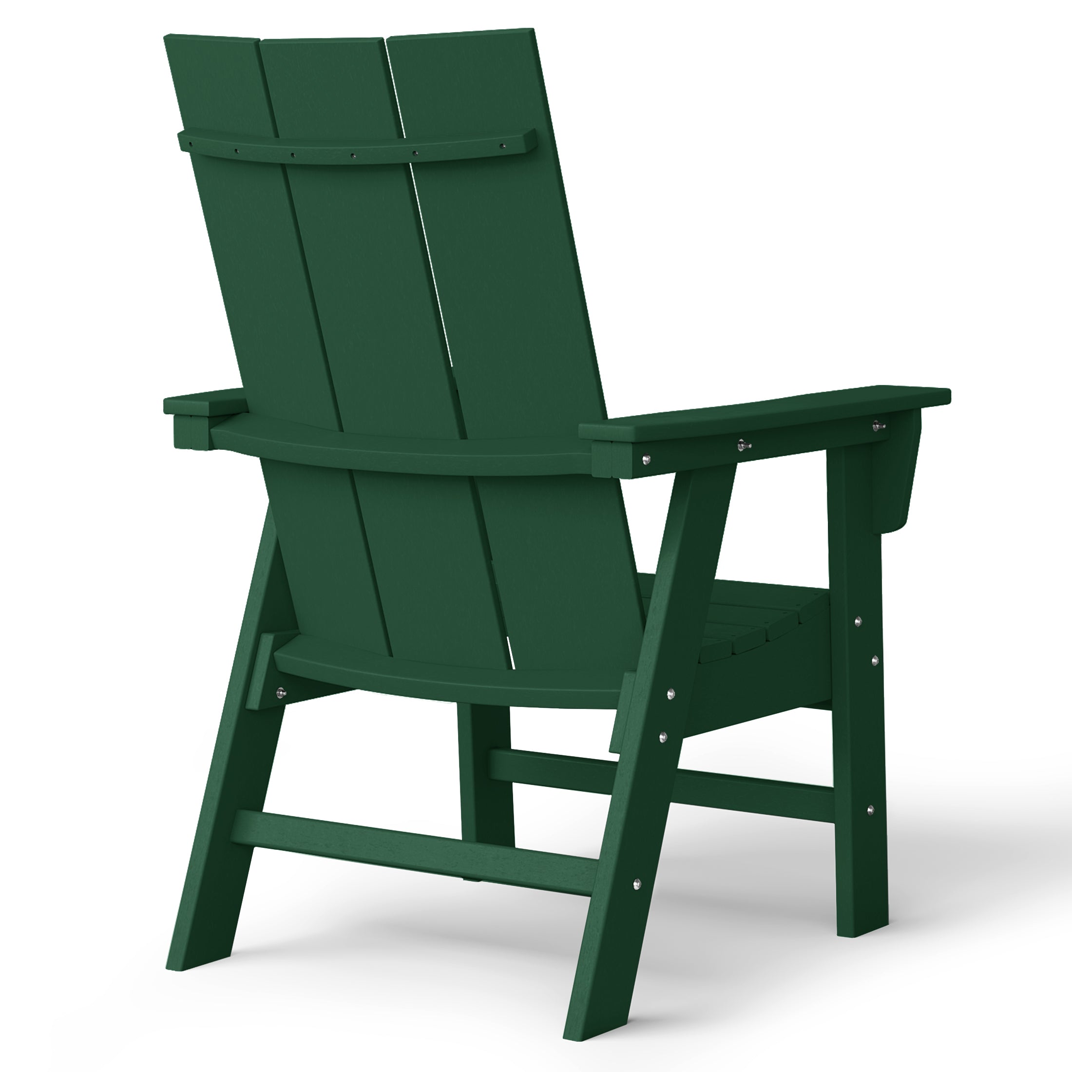 Palms Outdoor Patio HDPE Plastic Modern Adirondack Dining Chairs (Set of 2)