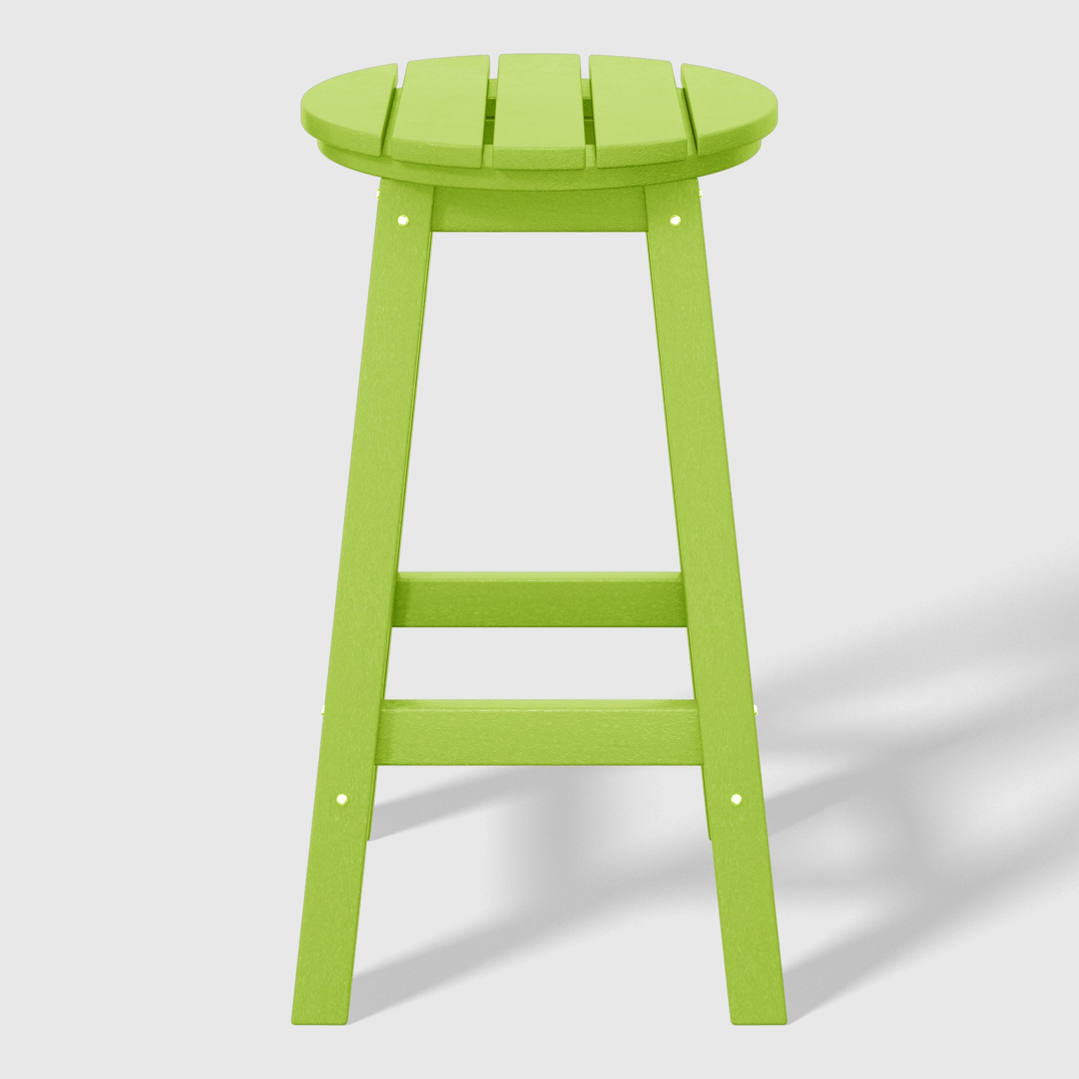 Paradise 24" HDPE Outdoor Patio Round Counter Height Bar Stool Set of 3