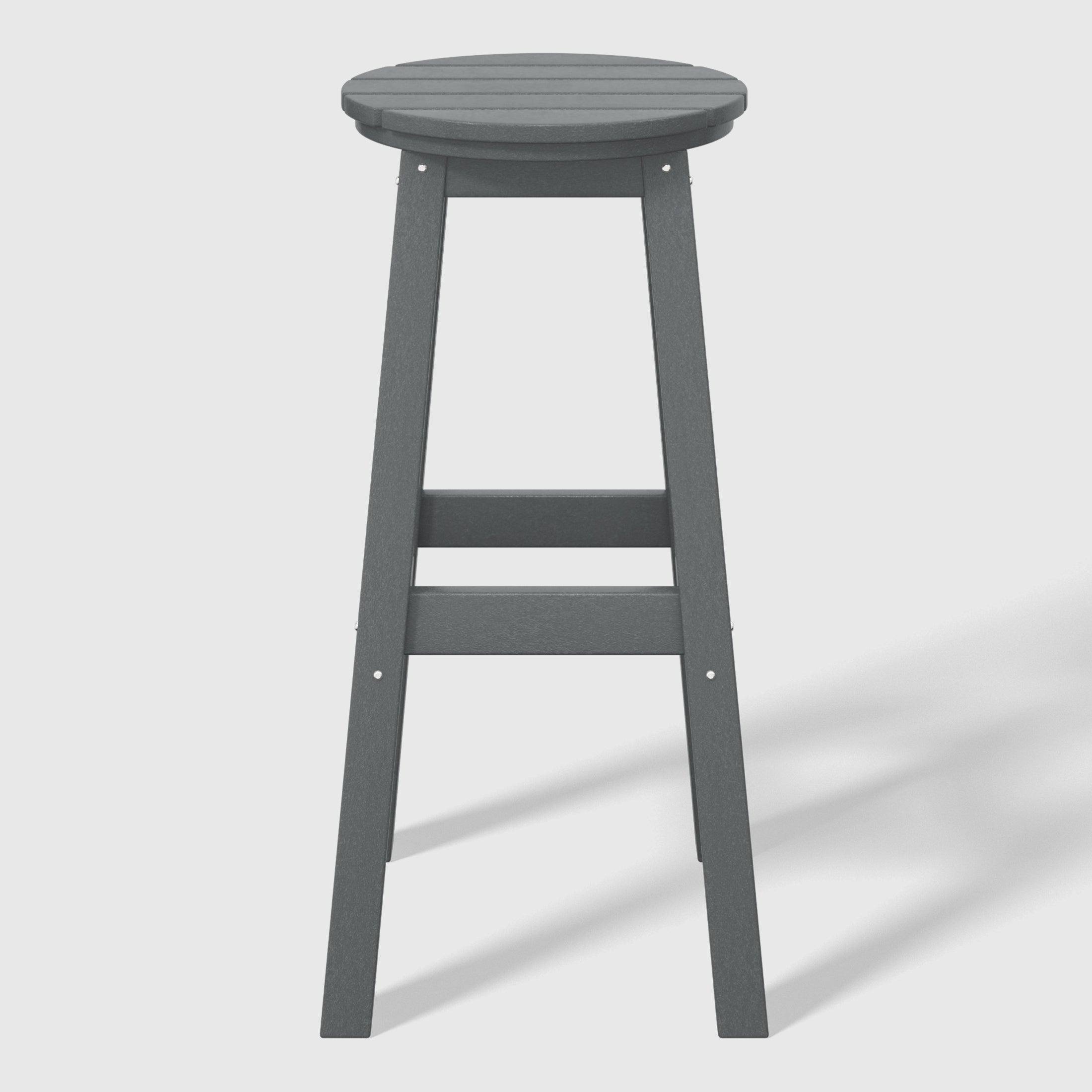 Paradise 29" HDPE Outdoor Patio Round Bar Stool Set of 2