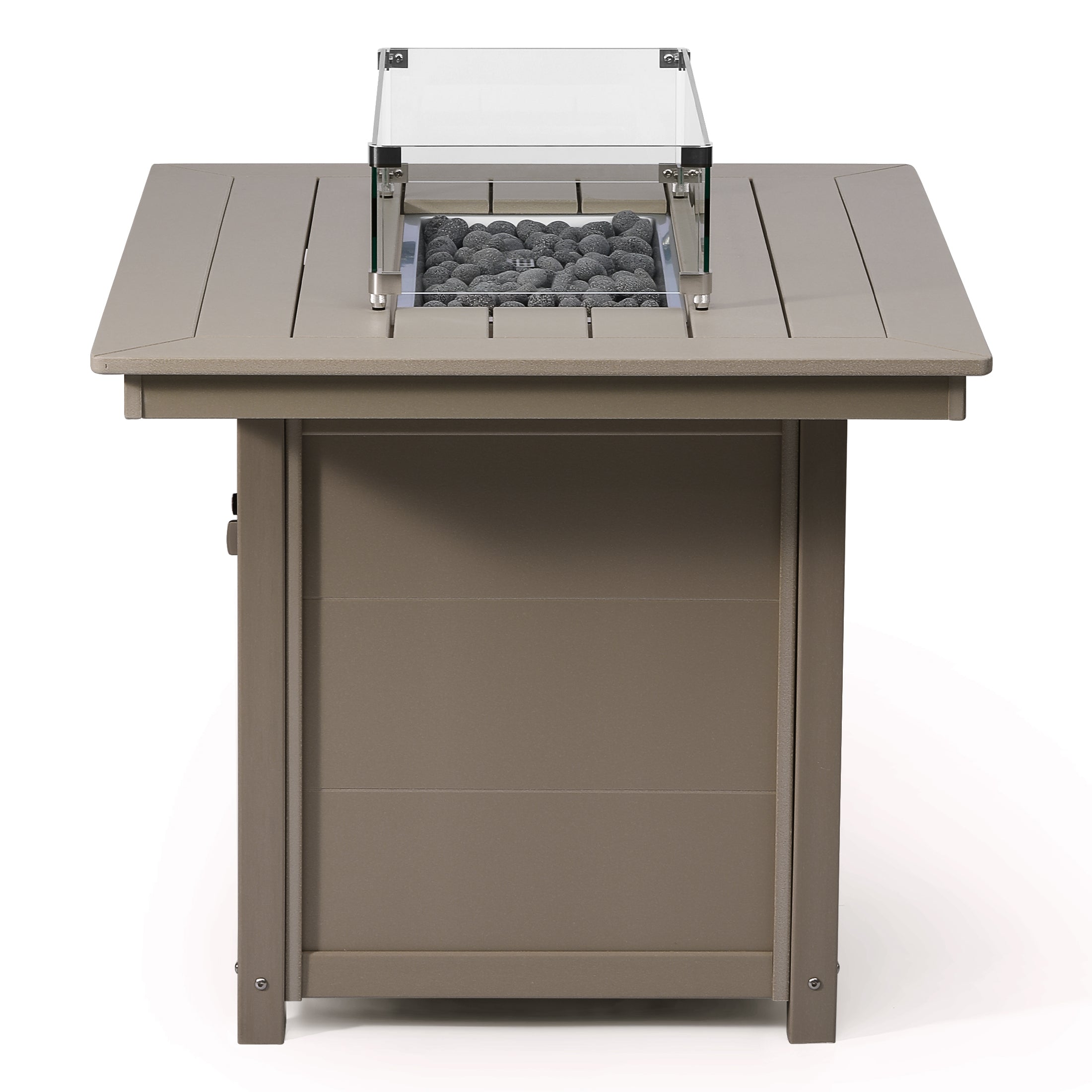 Sol 46" Modern Outdoor Patio Gas Propane Rectangular Fire Pit Table