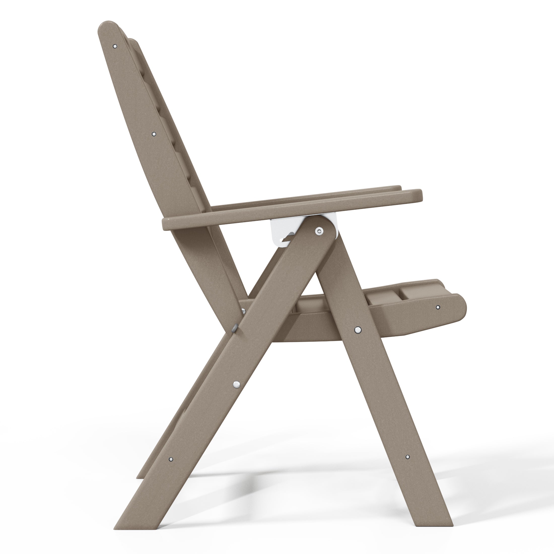 Cayman HDPE Adjustable Highback Folding Outdoor Patio Dining Chairs Set of 2